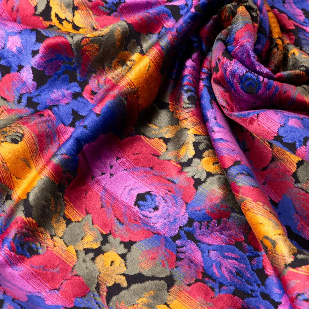 BA081 - German Artisanal Velvet – Iridescent Pink - Textile - 320 cm - 140 cm