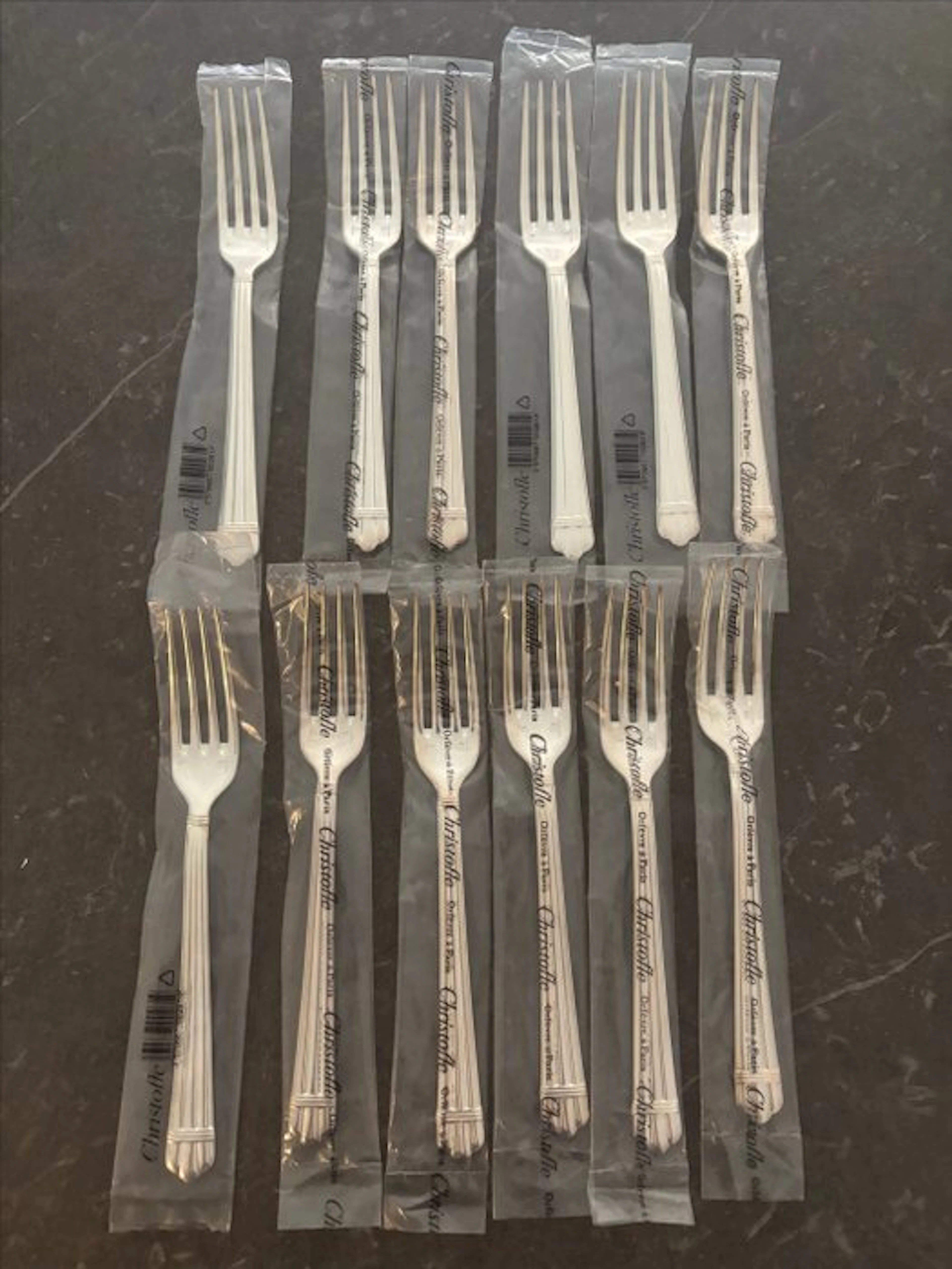 Christofle - Fork (12) - Aria - Silverplated
