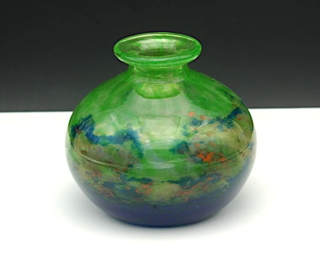 David GUERON dit DEGUE - Vase - Blown glass - Art Deco - Signed