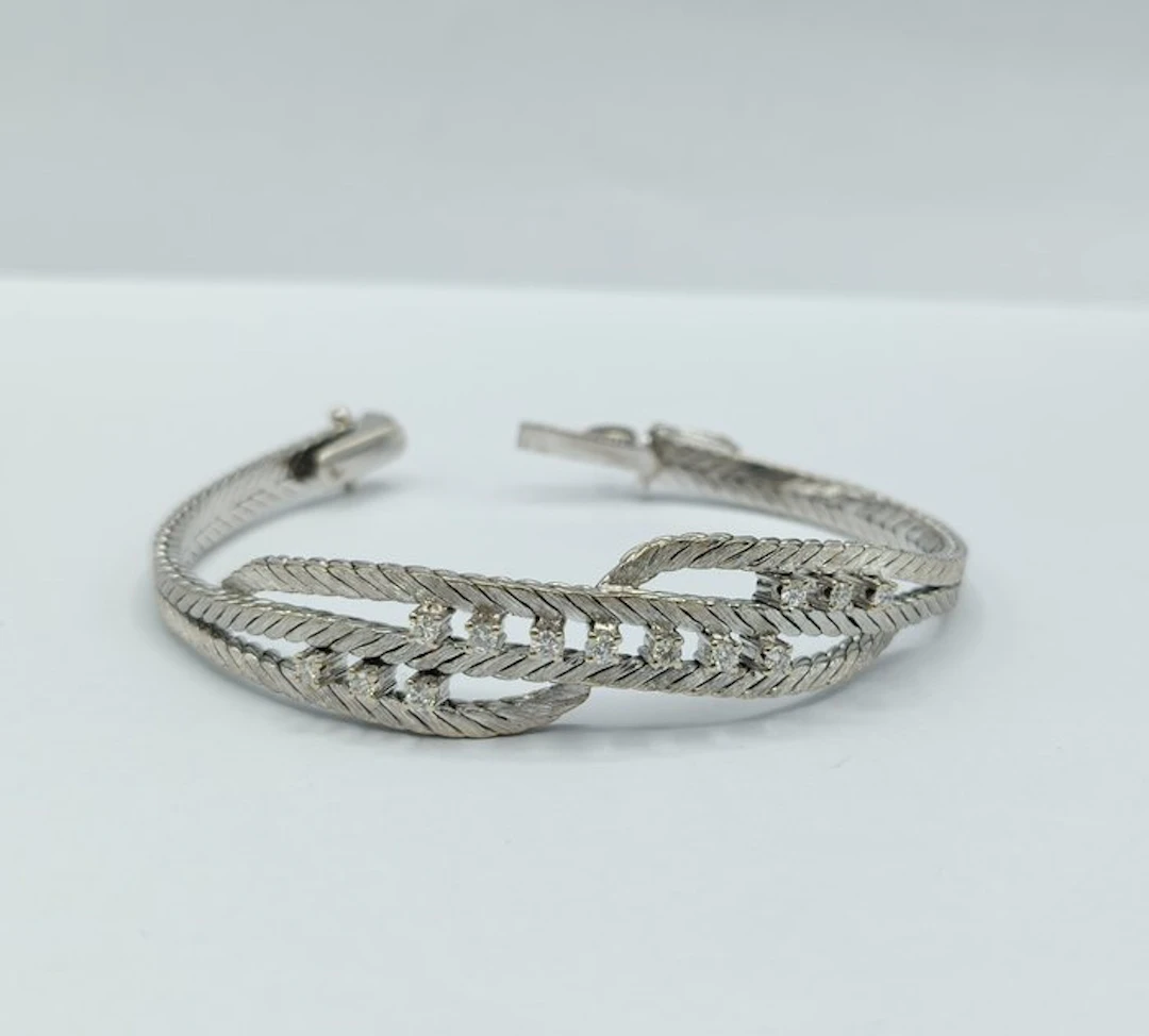 Bracelet - 18 kt. White gold - 0.70ct. tw. Diamond (Natural) - Diamond