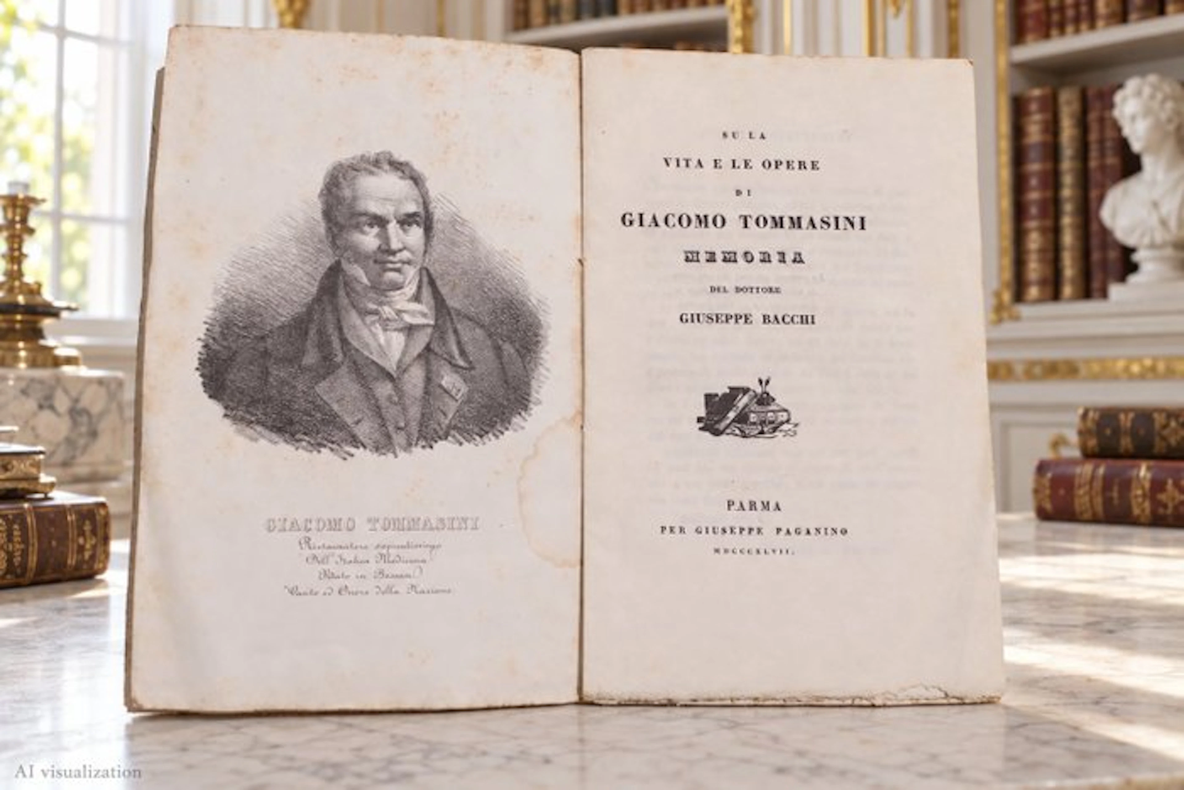 Bacchi - Vita e le Opere di Giacomo Tommasini - 1847