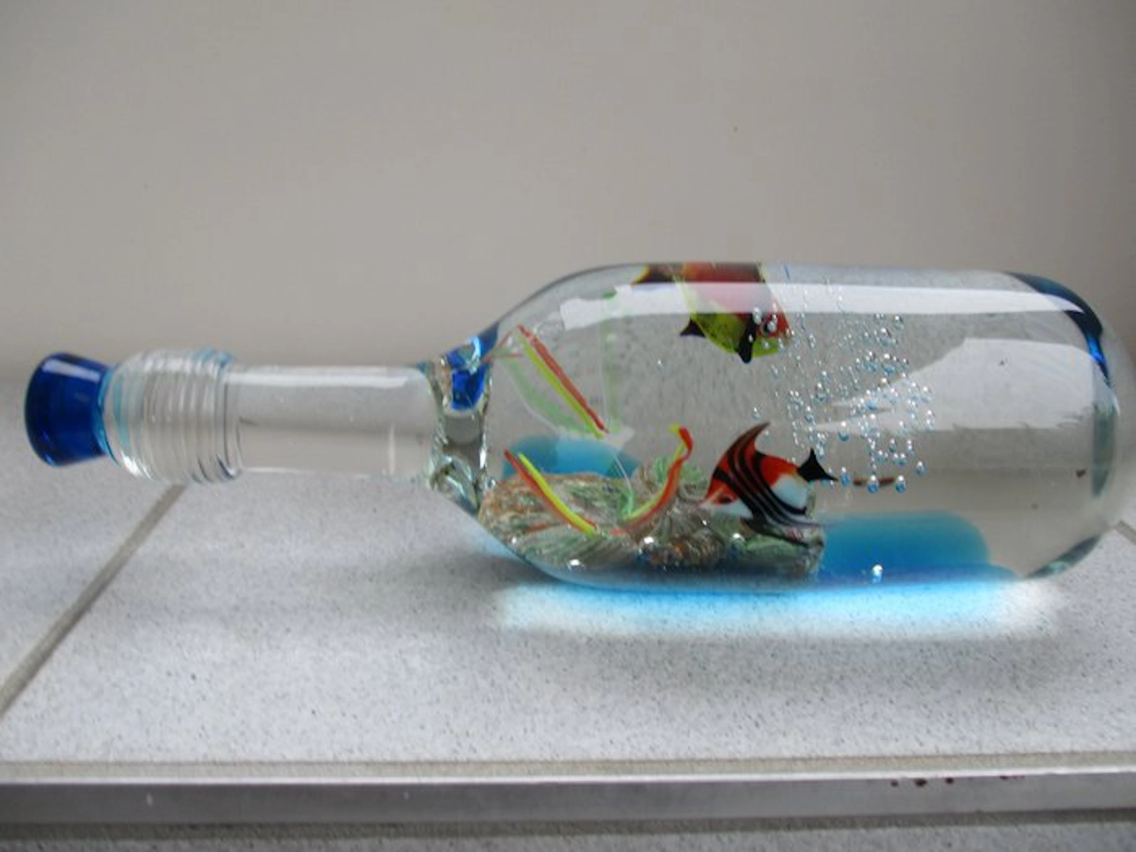 Jar - Aquarium - Murano glass - Bottle-Aquarium