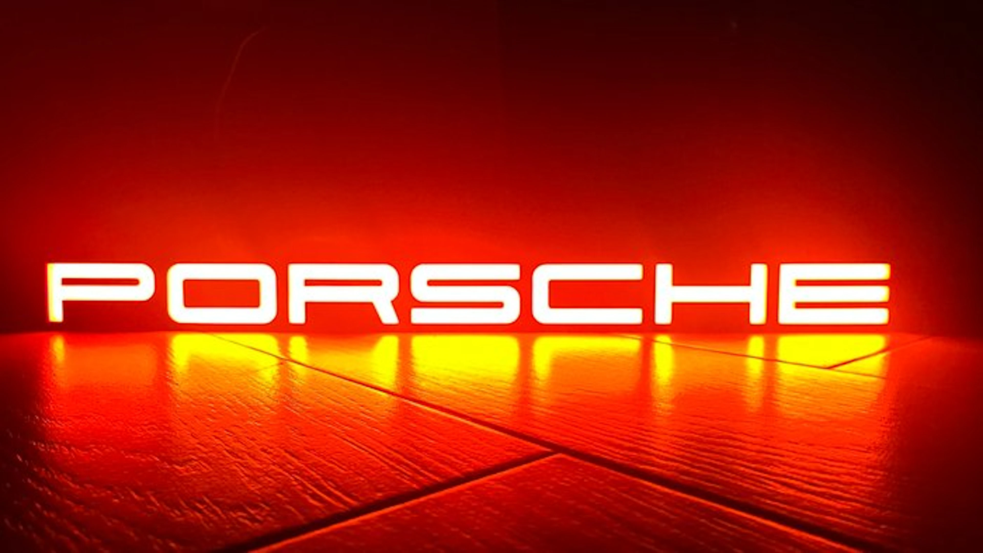 Porsche illuminated sign - insegna xxl porsche - Lighted sign - Plastic, led
