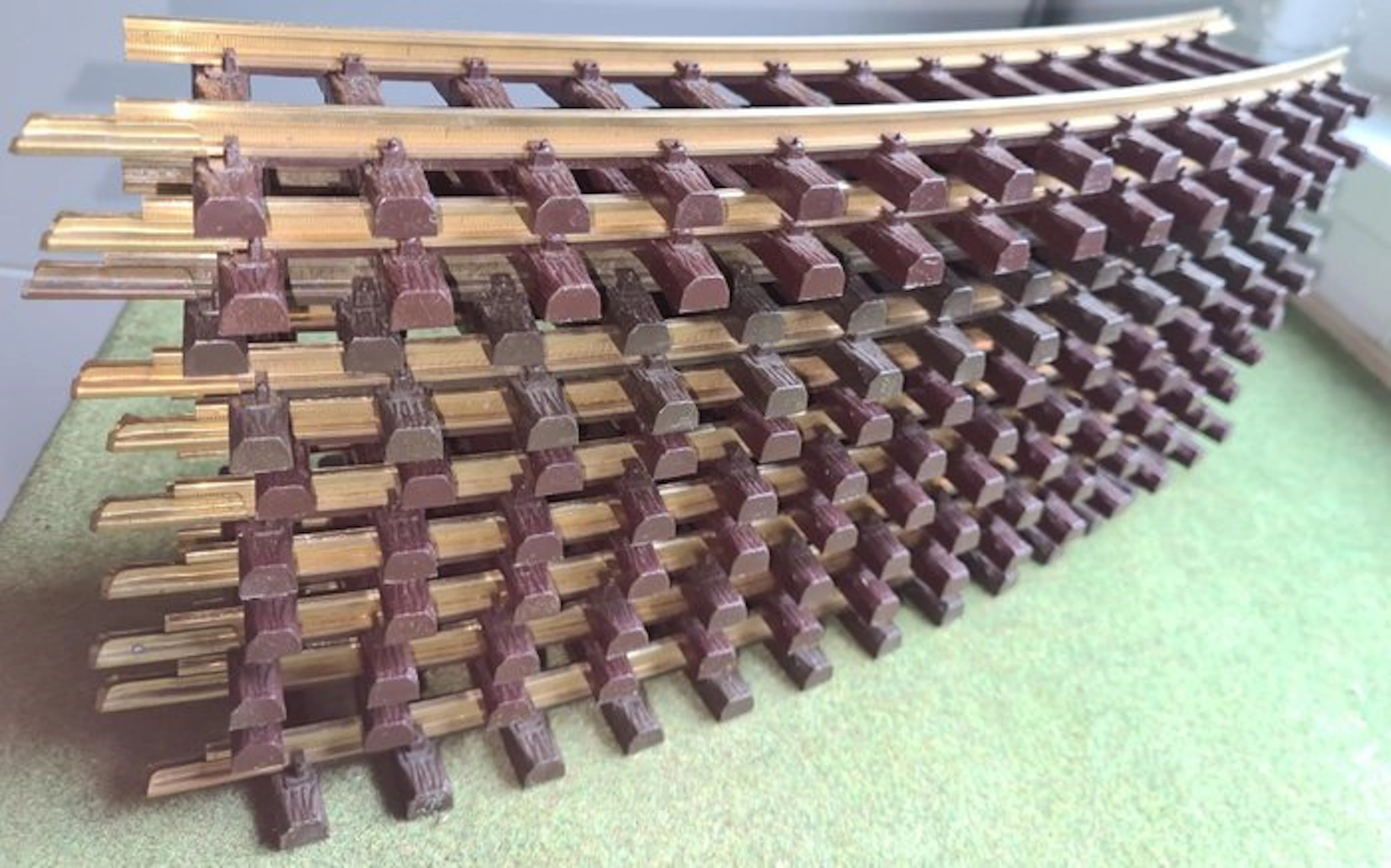 LGB H0, G - NO 1500(0) - Model train tracks (10) - Brass girders