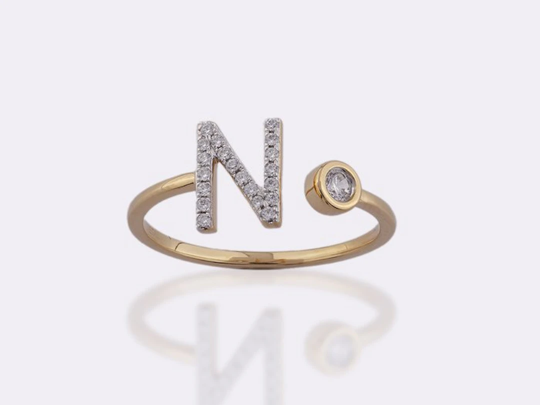 Ring - 14 kt. Yellow gold - 0.15ct. tw. Diamond (Natural)