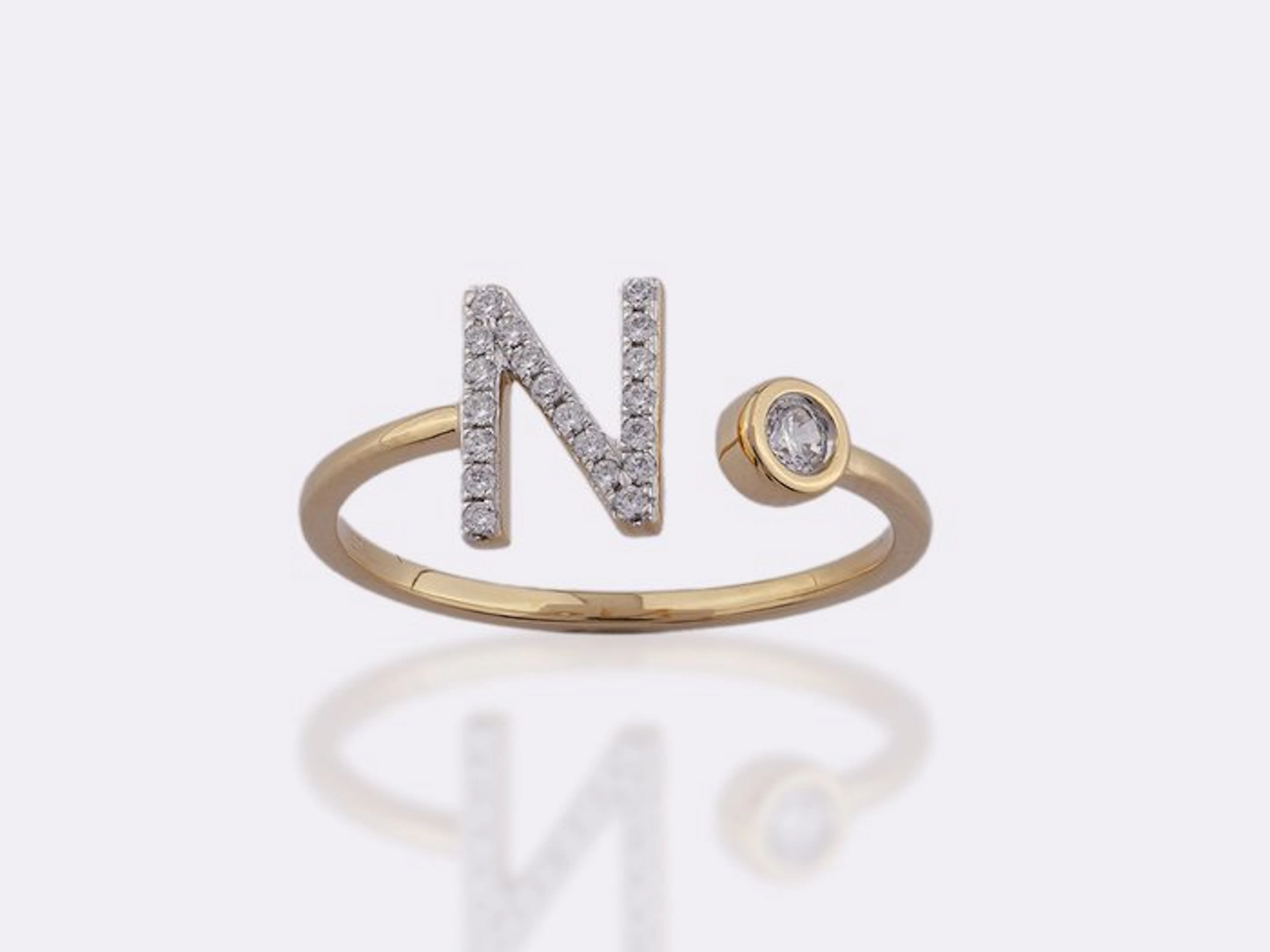 Ring - 14 kt. Yellow gold - 0.15ct. tw. Diamond (Natural)