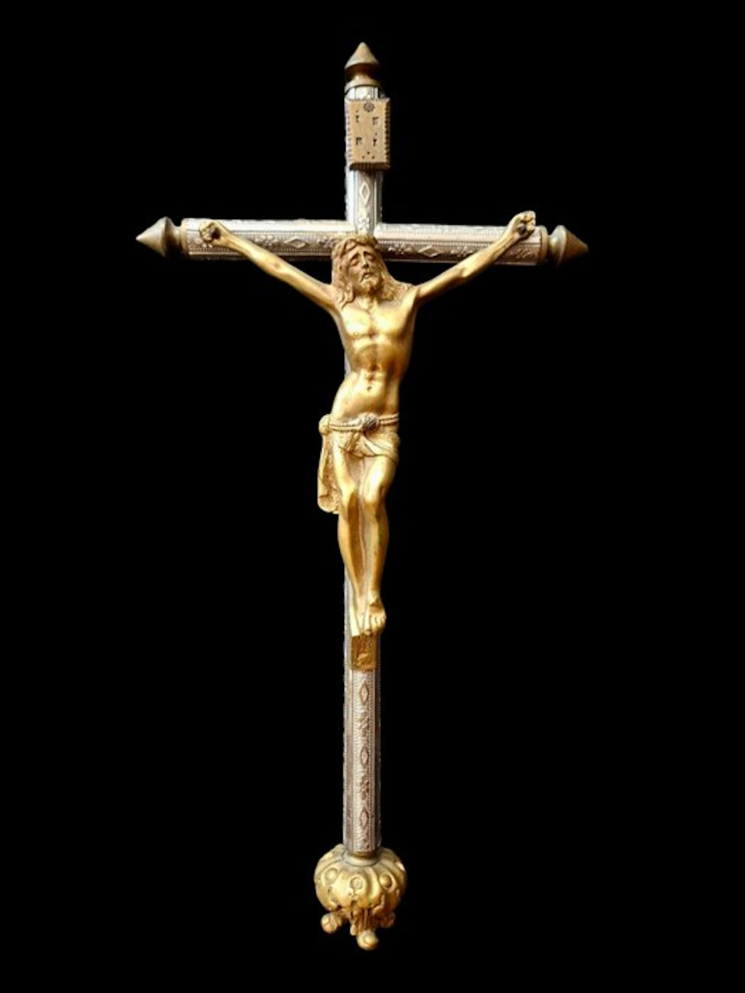 Cross - Bronze, Brass - 1940-1950 - 33 cm