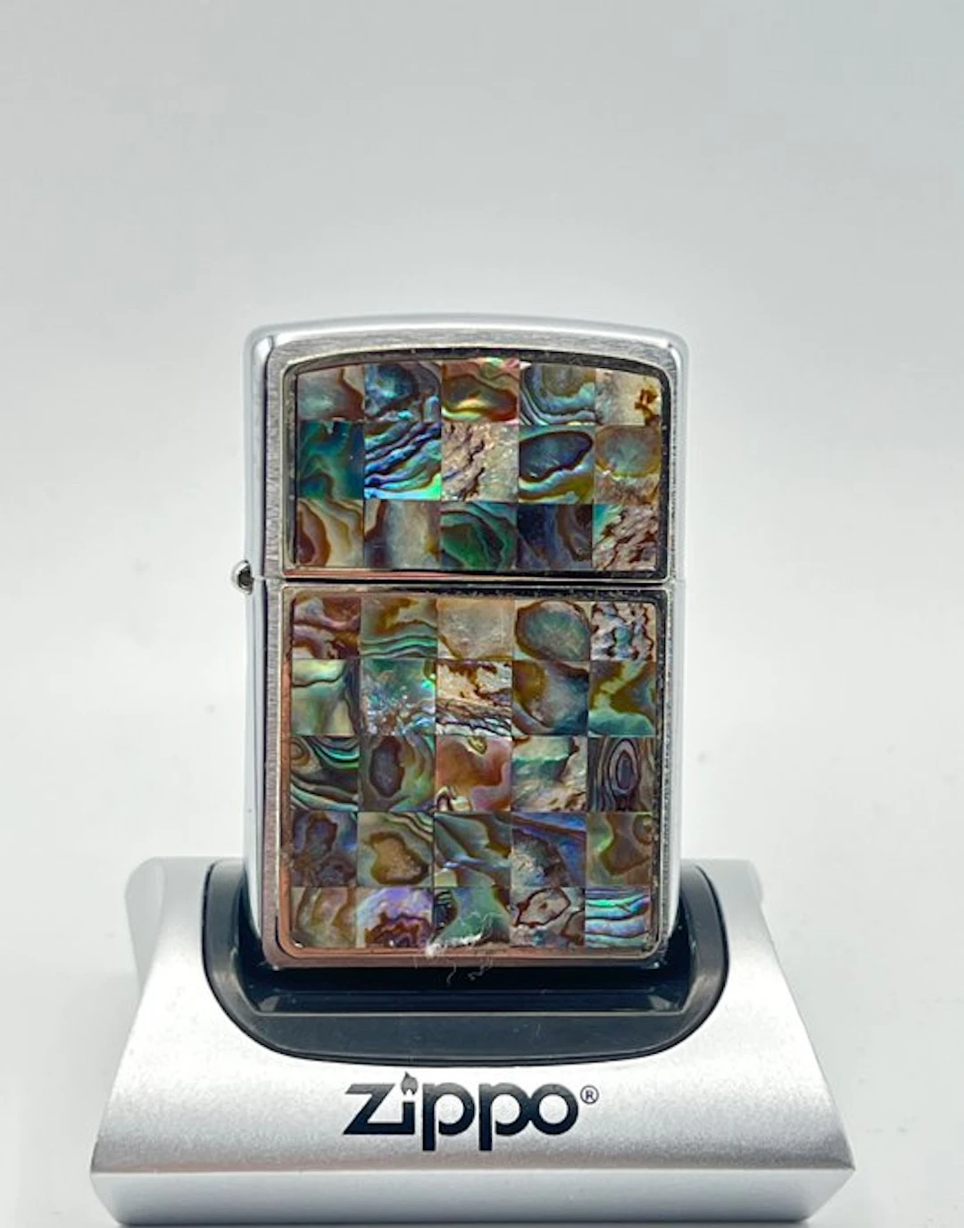 Zippo - Mother of Pearl Mosaic Inlay - Abalone Shell (E...