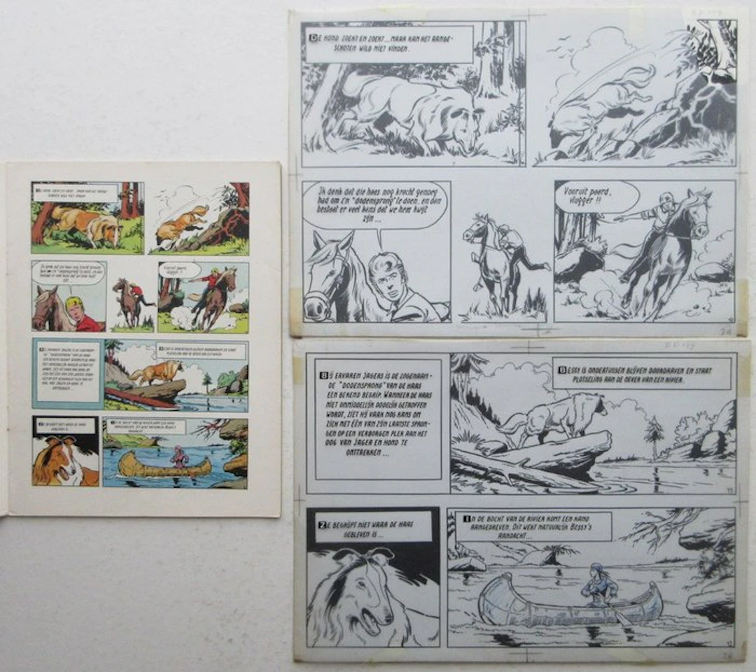 Bessy 85 - Originele pagina (p.3) - De drie vlechten - 1 original page - 1970