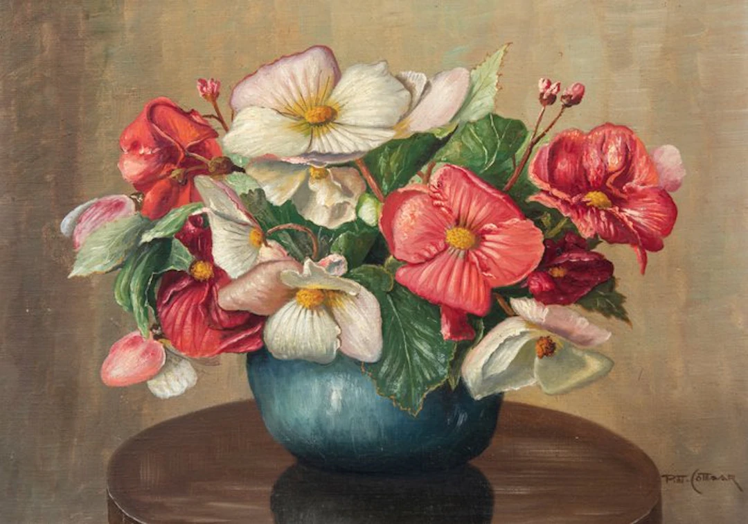 Piet Johannes Cottaar (1878-1950) - Stilleven met Bloemen (No Reserve)