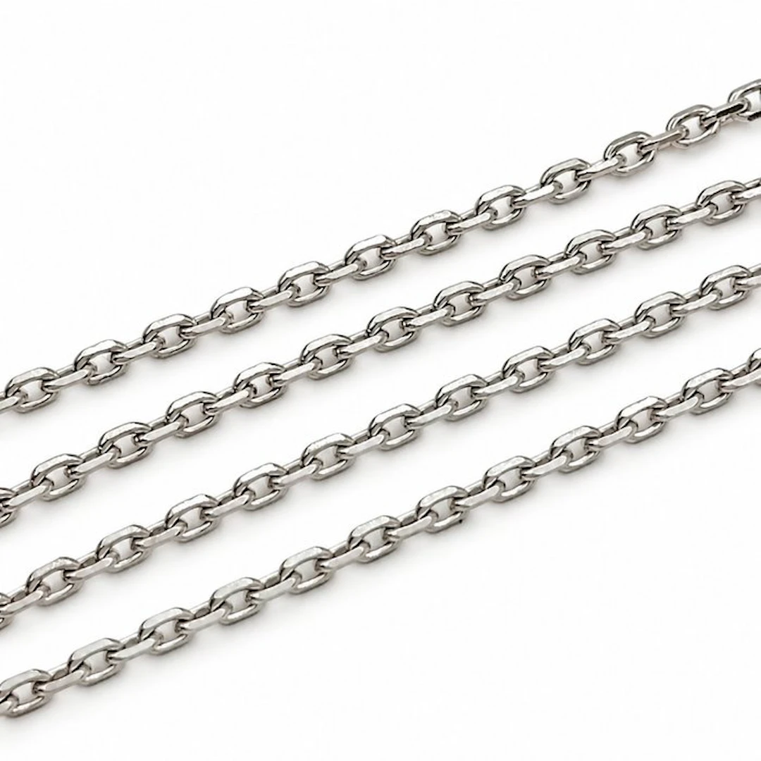 No reserve price - Necklace - 18 kt. White gold - Made in Italy - Handmade