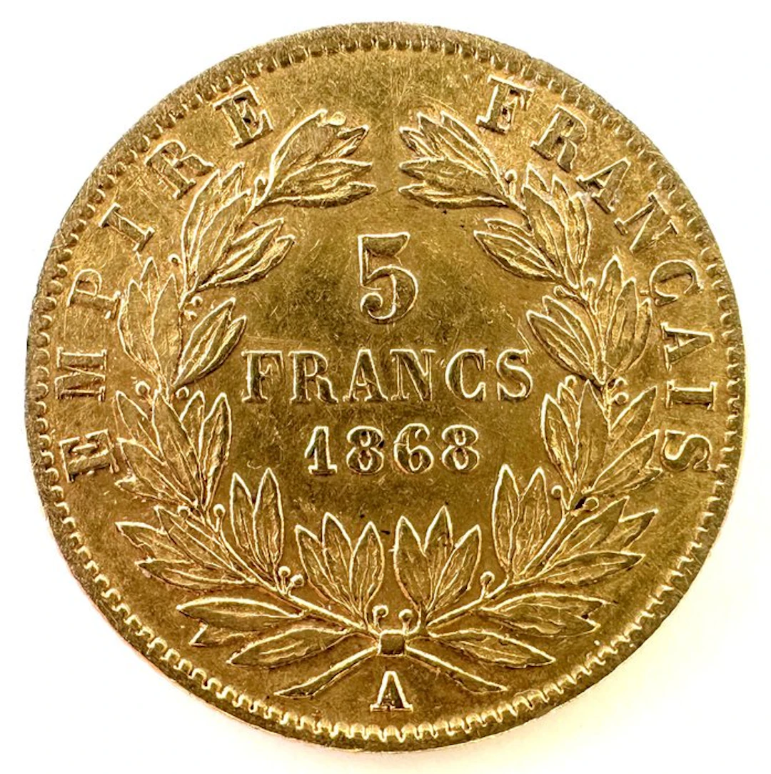 France. Napoléon III. 5 Francs 1868-A, Paris (No reserve price)