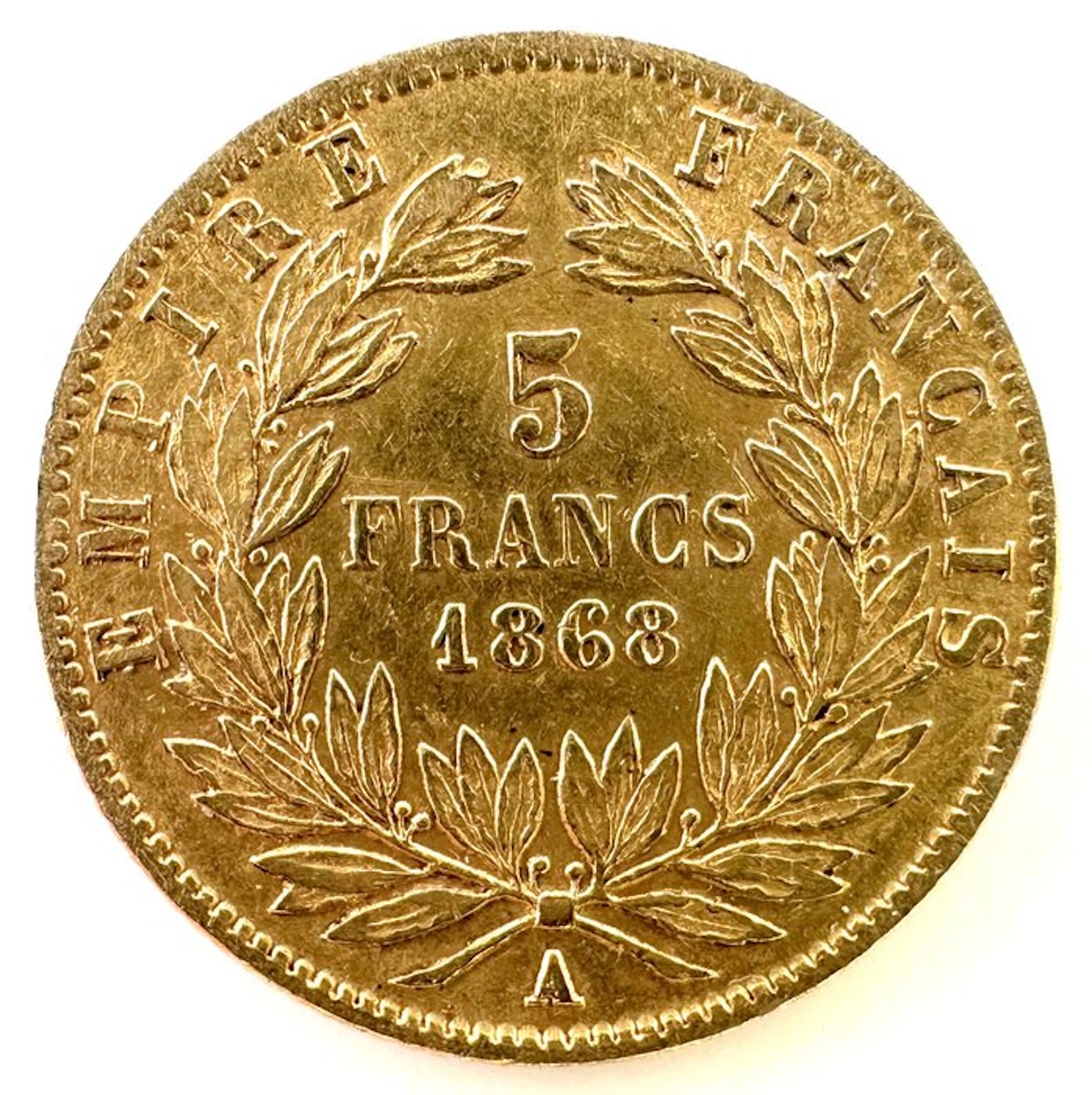 France. Napoléon III. 5 Francs 1868-A, Paris (No reserve price)