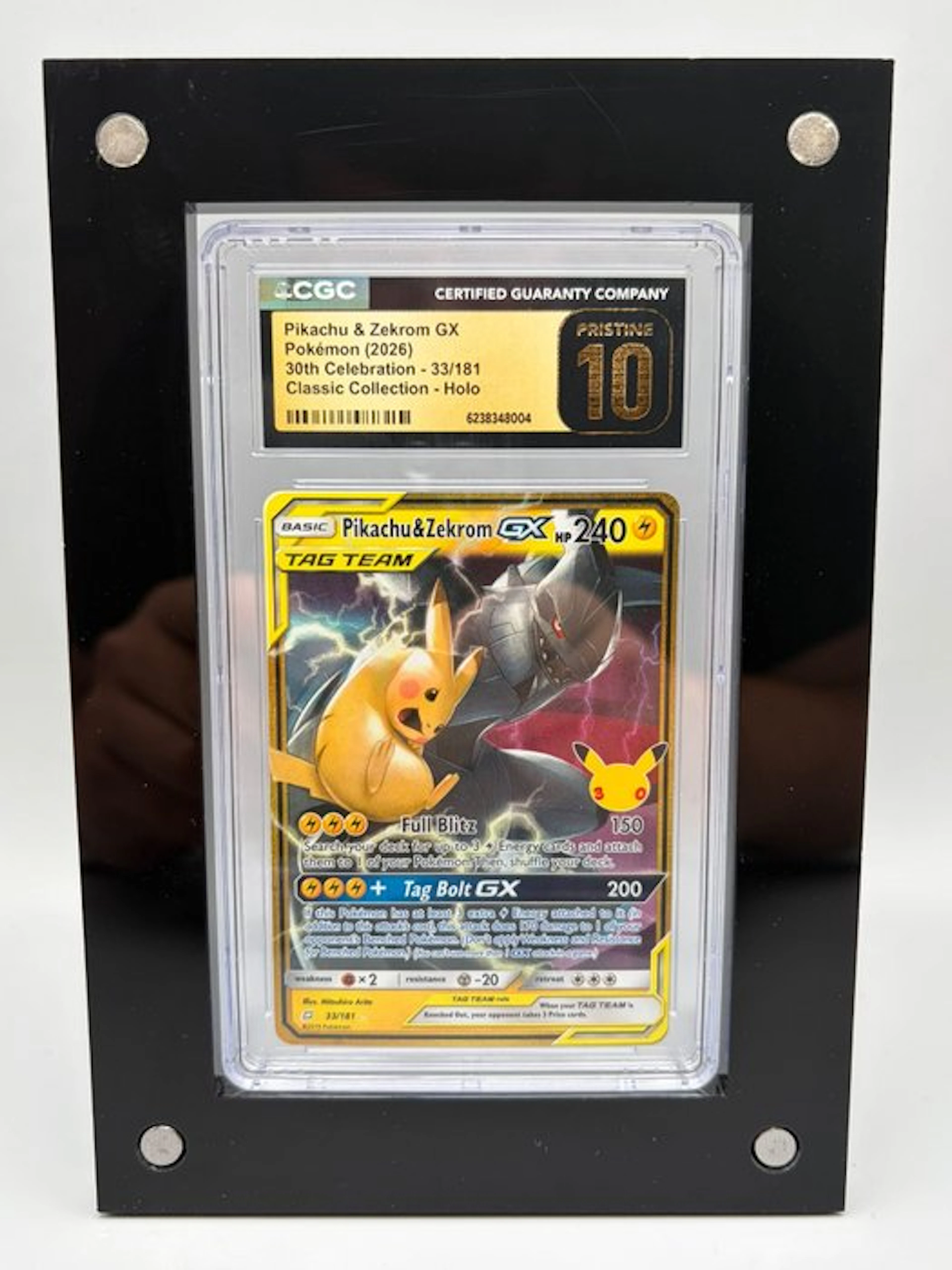 Pokémon - 1 Graded card - Pikachu & Zekrom GX - 30th...
