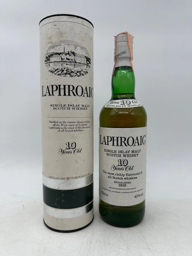 Laphroaig 10 years old Single Islay Malt Scotch Whisky - b. 1980s - 75cl