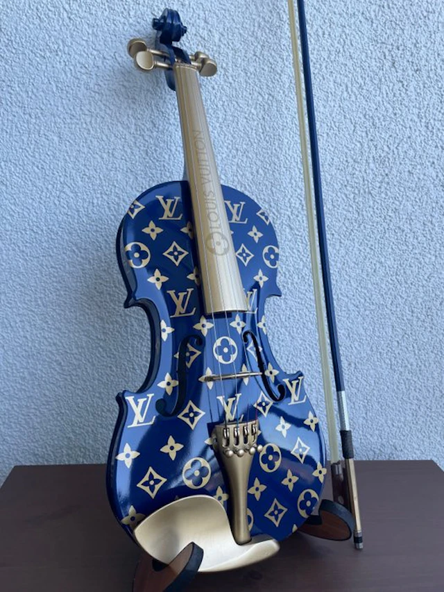 J.Reinhardt - Custom Louis Vuitton Violin - Royal Blue & Gold