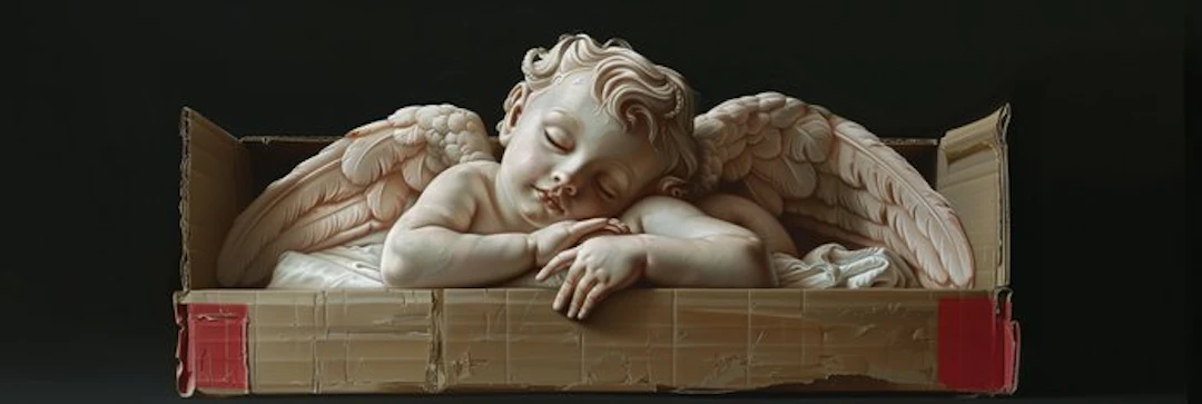 CREATIVE_HUB - Young angel in a box XXL 40 x 120 cm