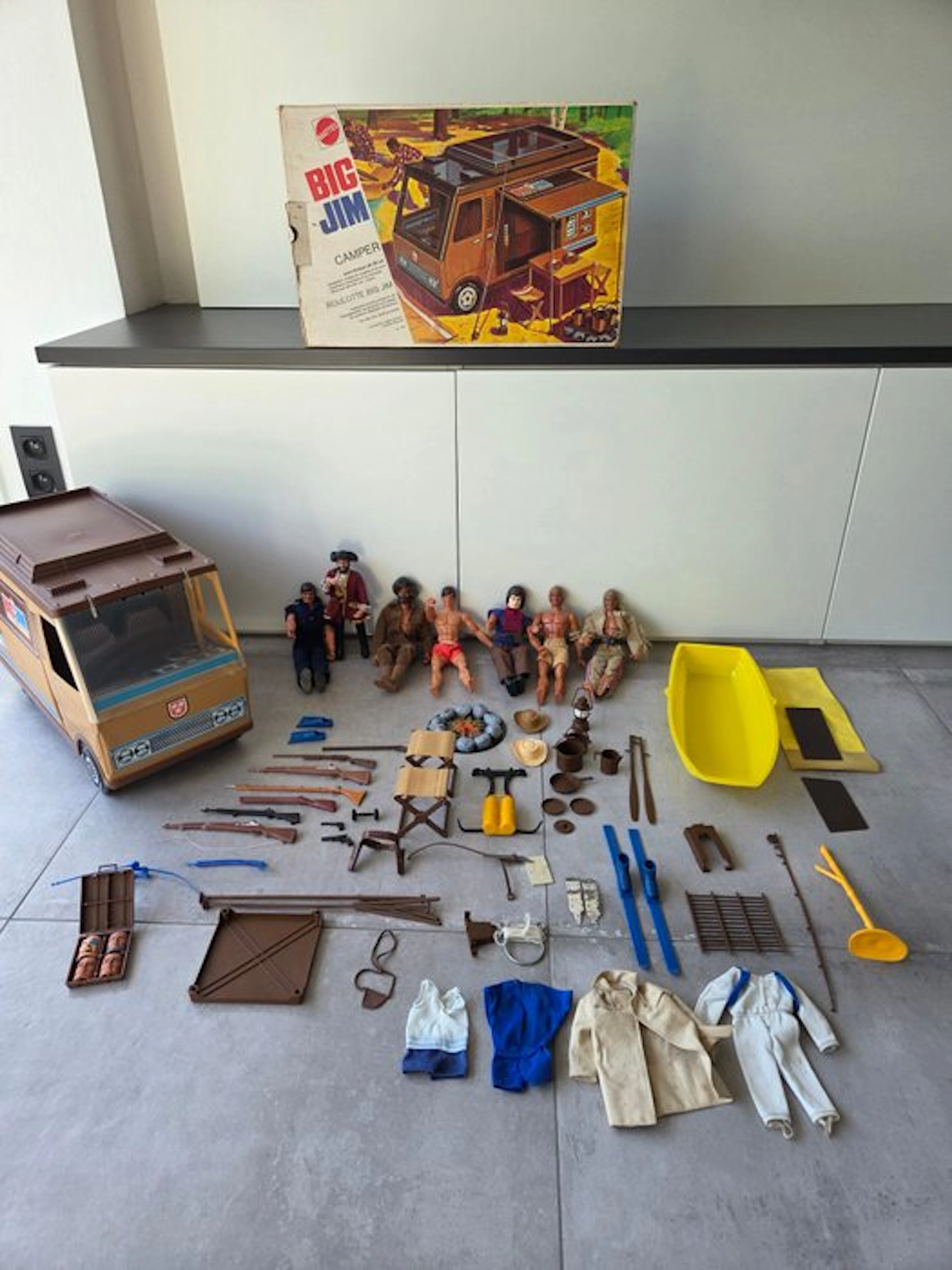 Mattel - Toy Grote Vintage Mattel Big Jim Collectie...