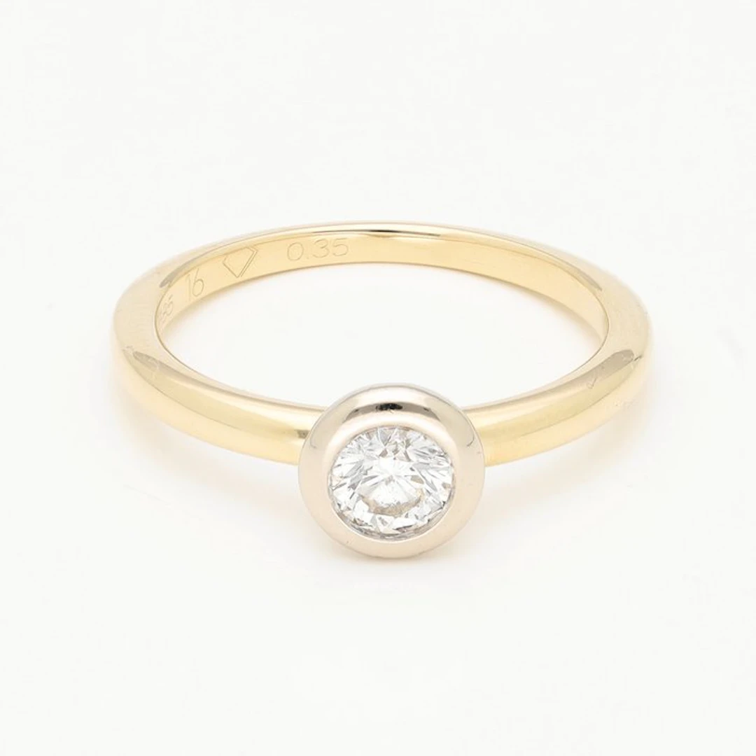 Ring - 14 kt. Yellow gold Diamond (Natural)
