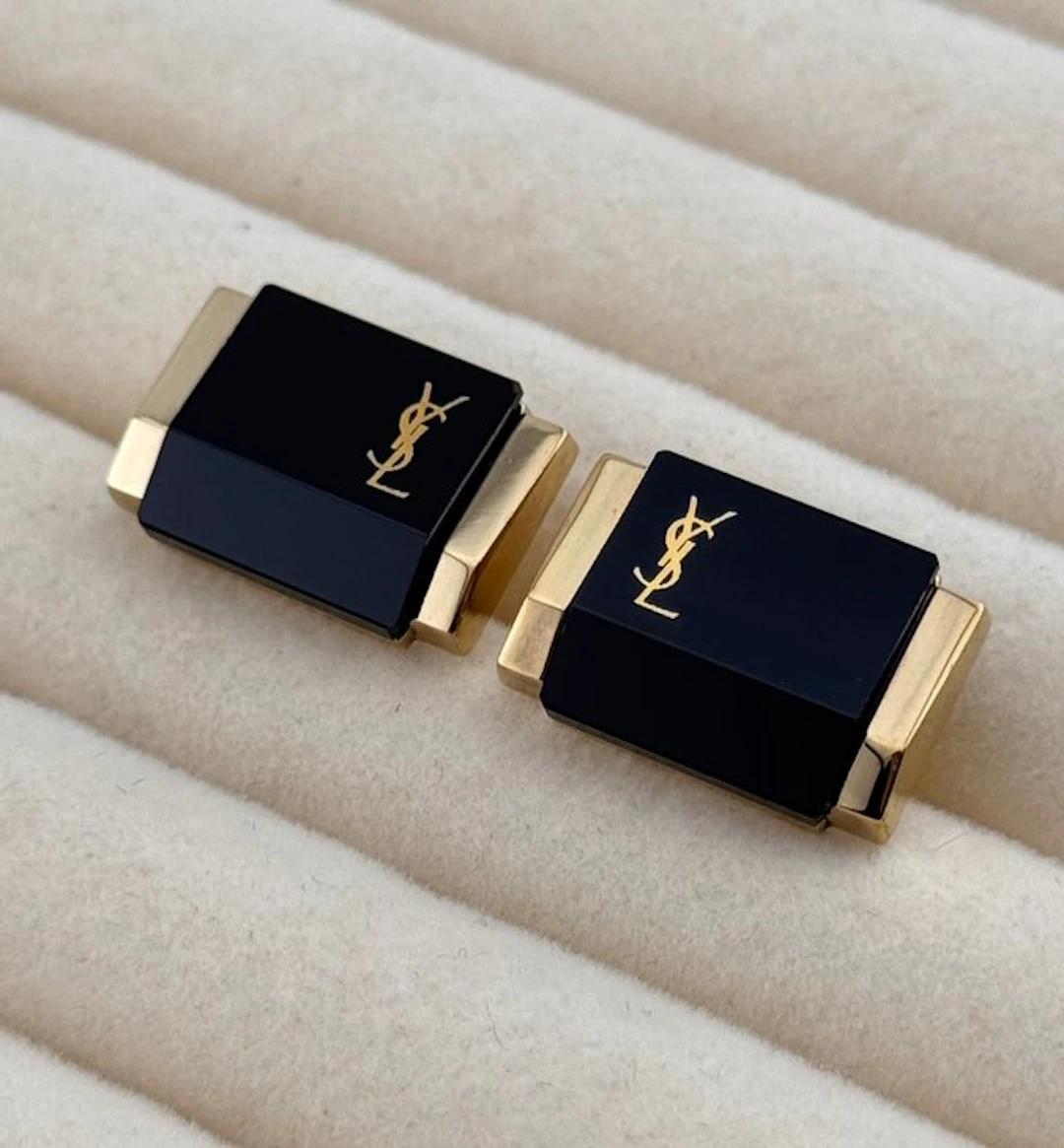 Yves Saint Laurent - Steel, Gold-plated - Cufflinks