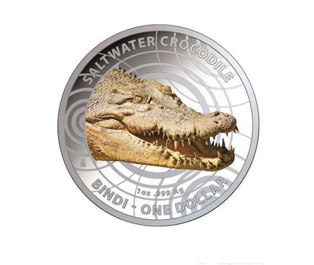 Australia. 1 Dollar 2013 Salzwasser Krokodil "Bindi" mit OVP, 1 Oz .(999) Proof