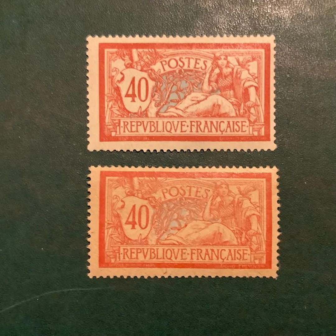France 1900 - 40 cent Merson on plain and GC paper - MNH - Yvert 119 en 119d