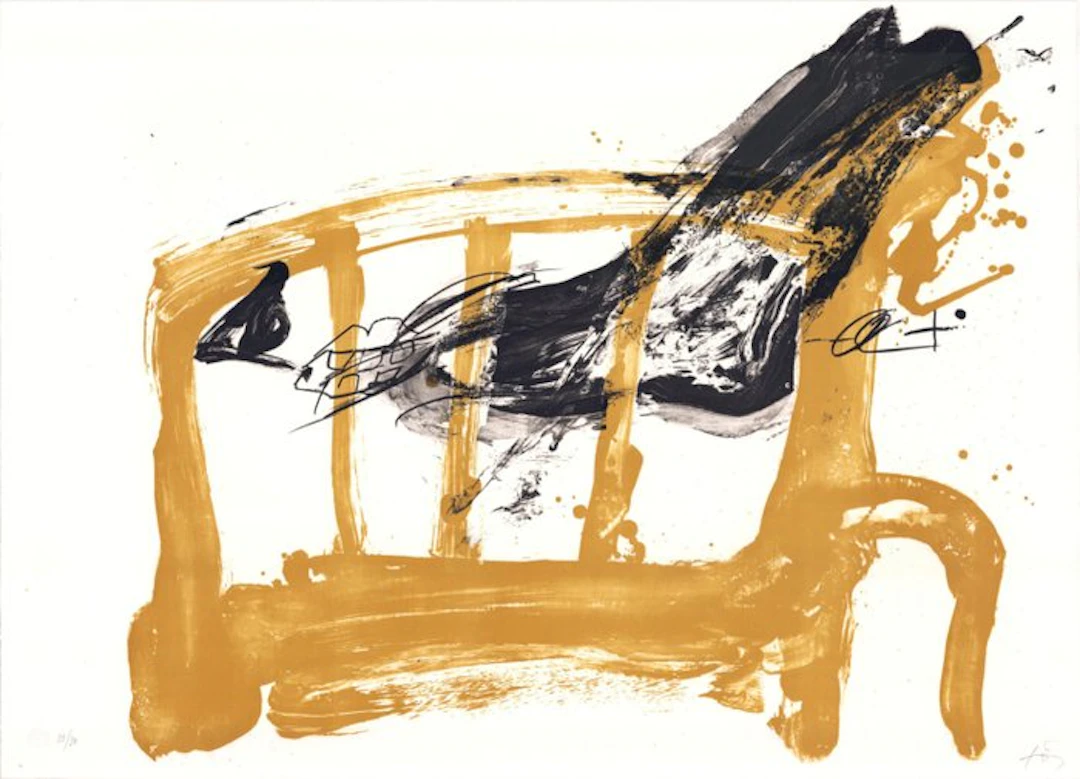 Antoni Tapies (1923-2012) - Chaise et pied - XL