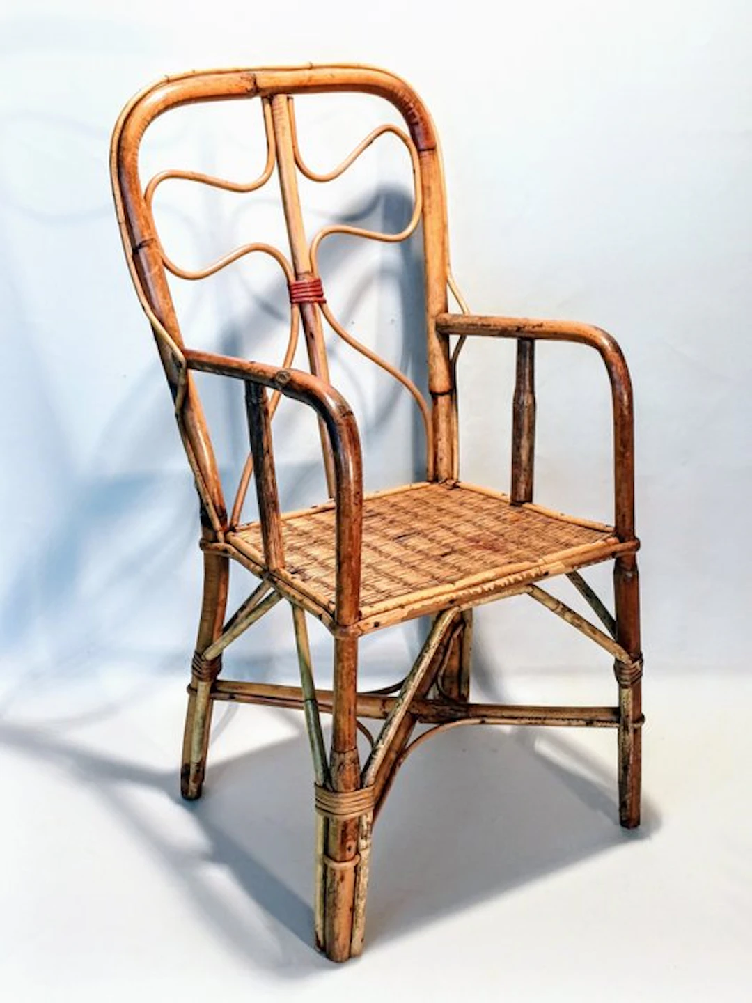 Bamboe kinderstoeltje in Jugendstil 1890/1900 - Chair - Bamboo