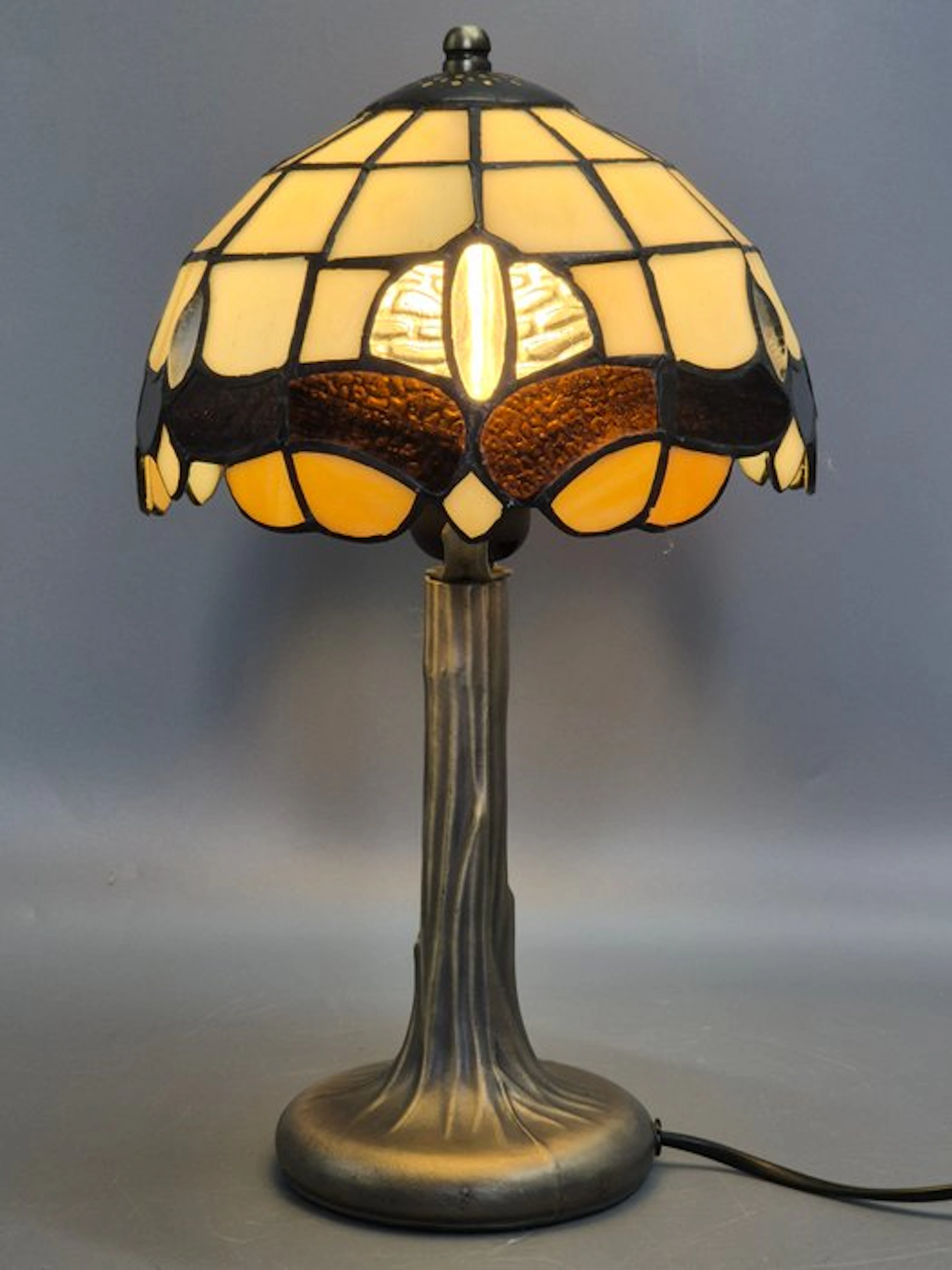Elegante Tiffany Style Tischlampe Honsel Leuchten Glas...