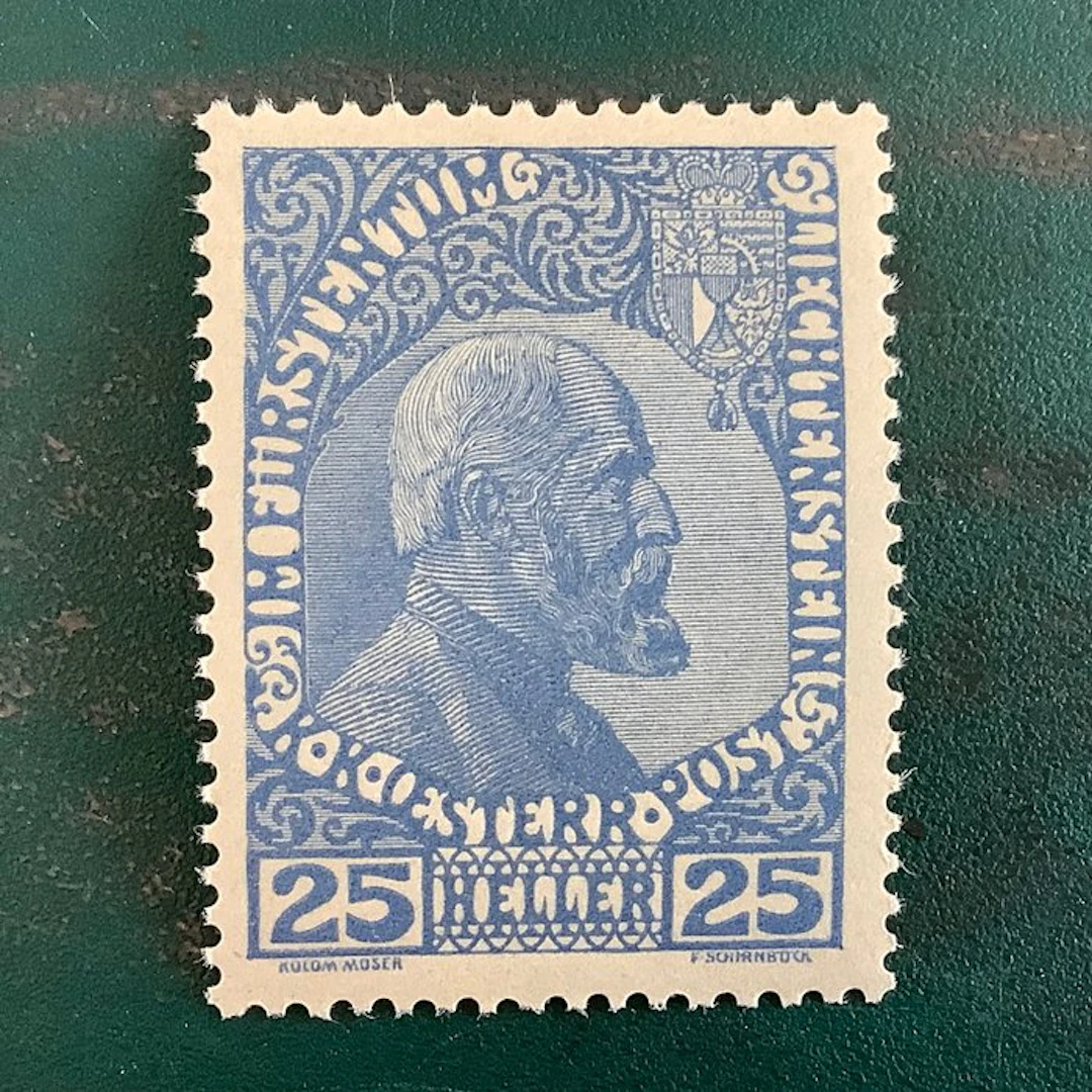 Liechtenstein 1912 - 25 Heller Johan II in ultramarine shade - MNH - Michel 3yb