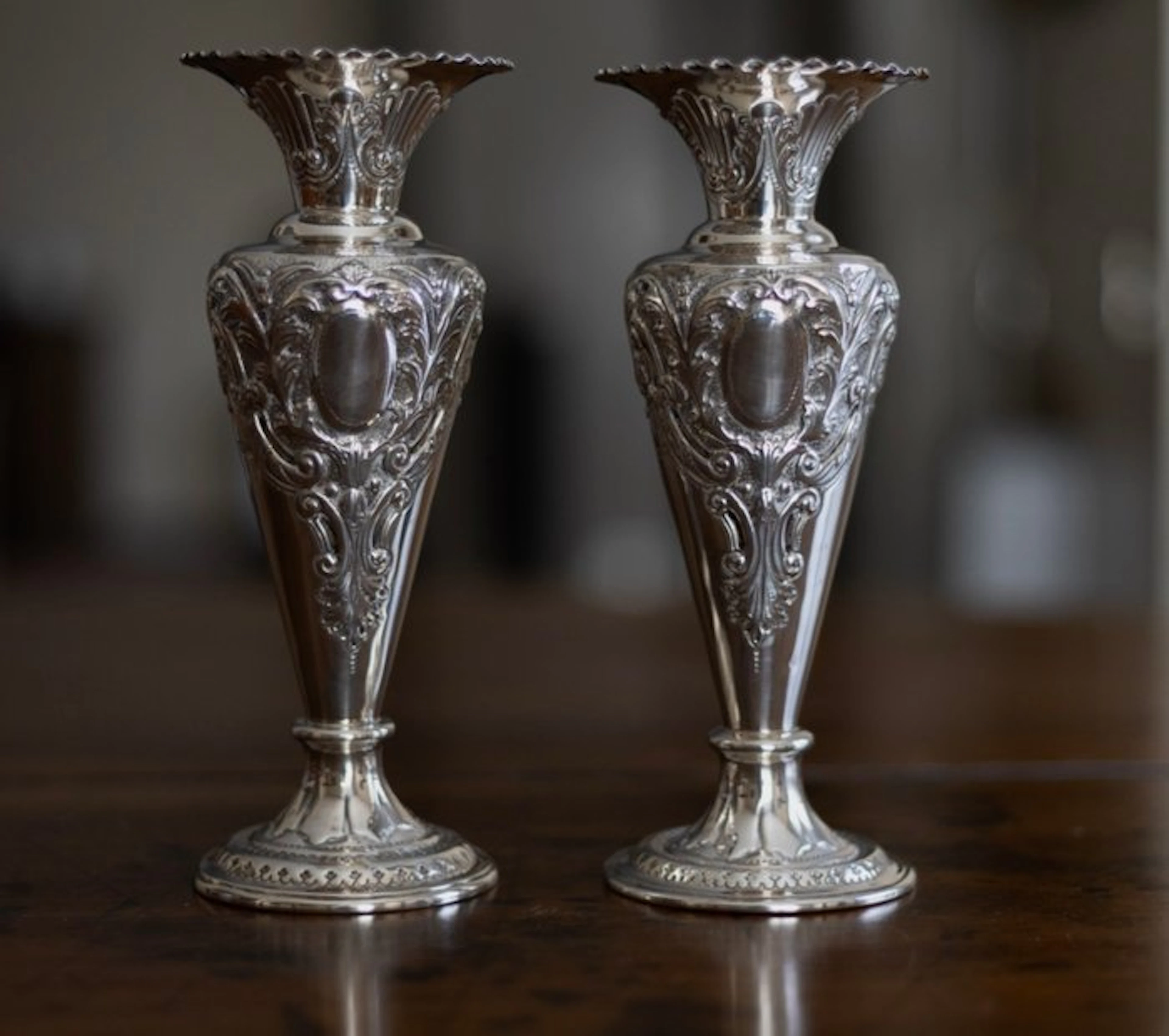 English silversmith, maker’s mark ‘DF’ - Vase - .925 silver - Fine