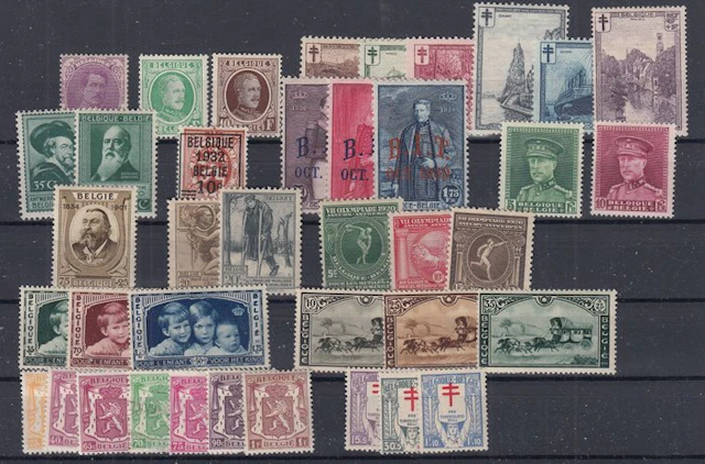 Belgium 1927/1934 - between 131 and 484/87 with better (209/210