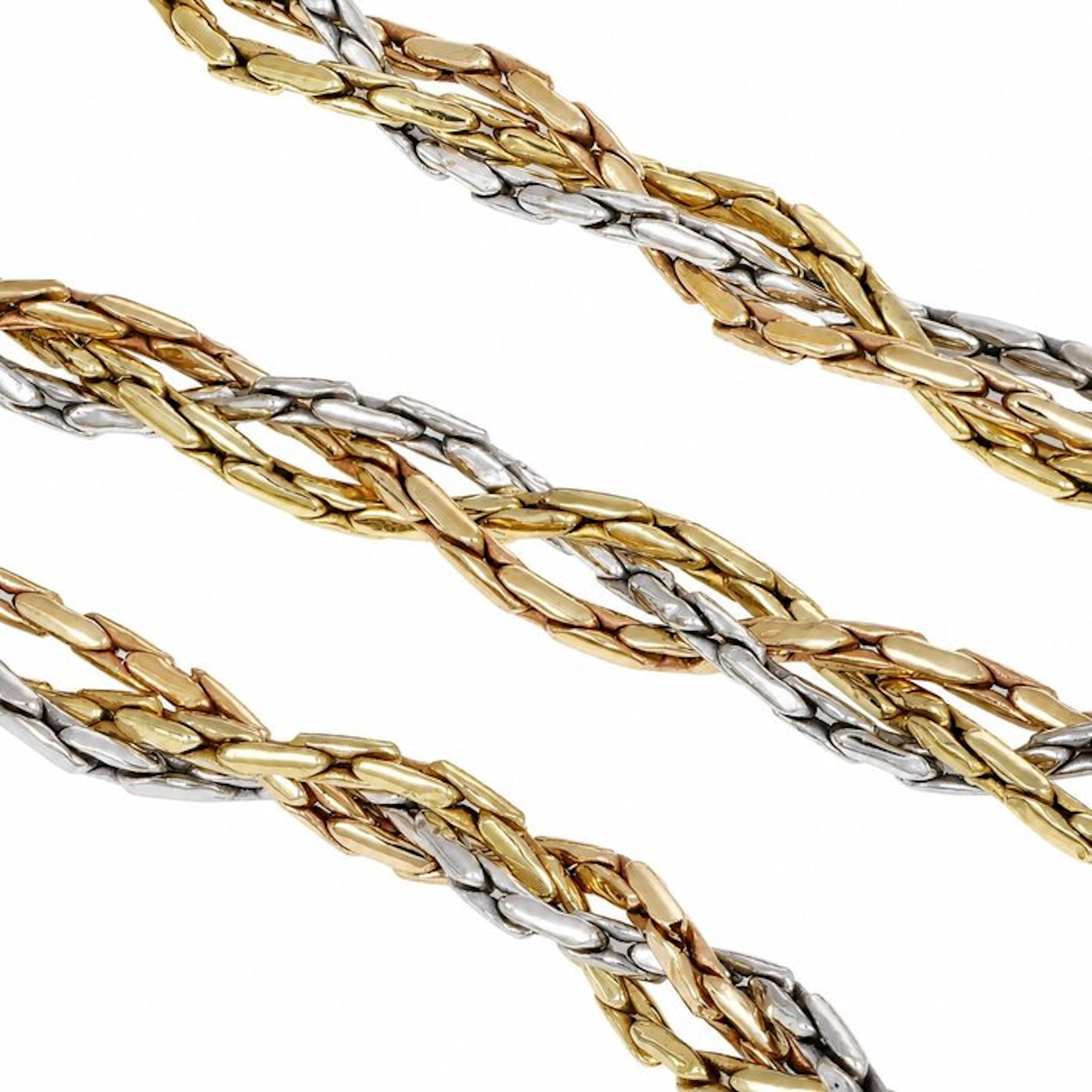 Necklace - 18 kt. Yellow gold, White gold - Made in Italy - Graziella