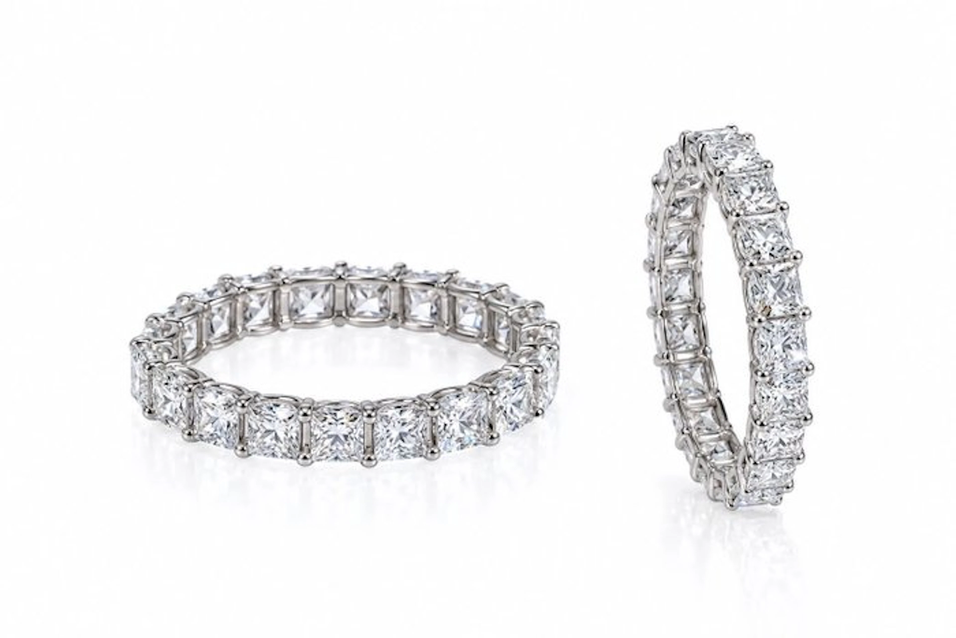 No reserve price - Ring - 14 kt. White gold - 2.10ct. tw. Diamond (Lab-grown)