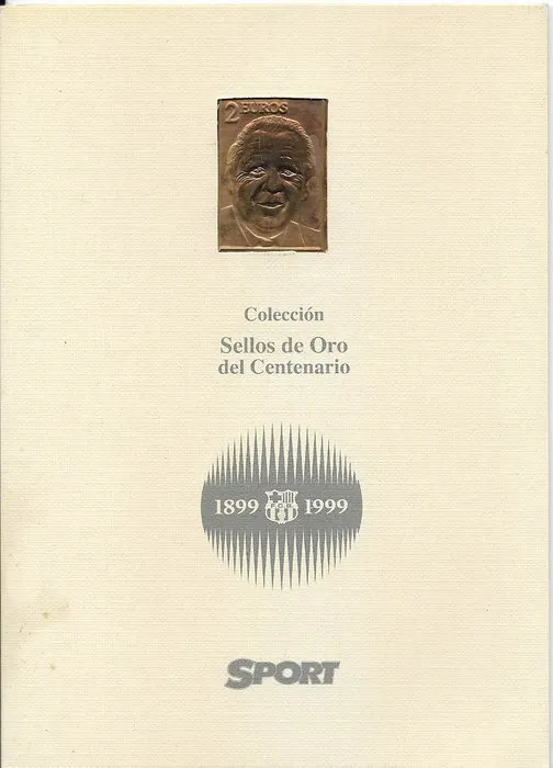 FC Barcelona - 1999 - 24k gold seal - NUÑEZ - Centennial gold seals