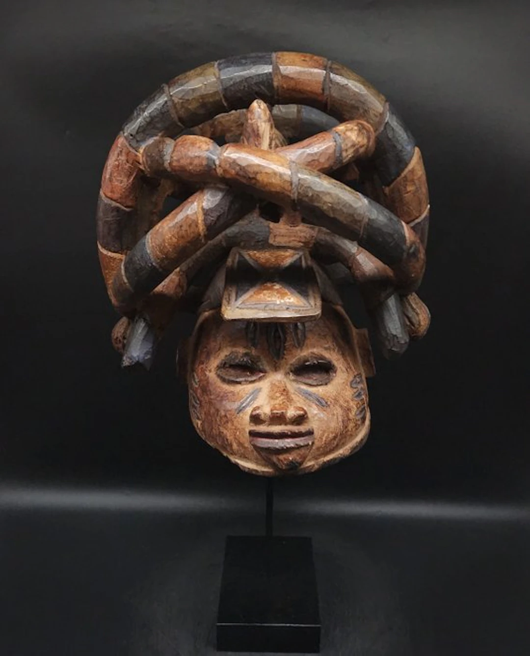 Magnificent Yoruba helmet - in the future - Nigeria (No reserve price)