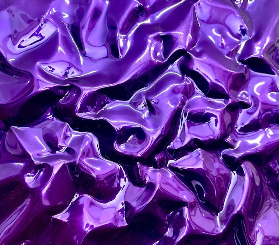 Asmat Design - Wall plate - Steel - Glossy Purple Finish