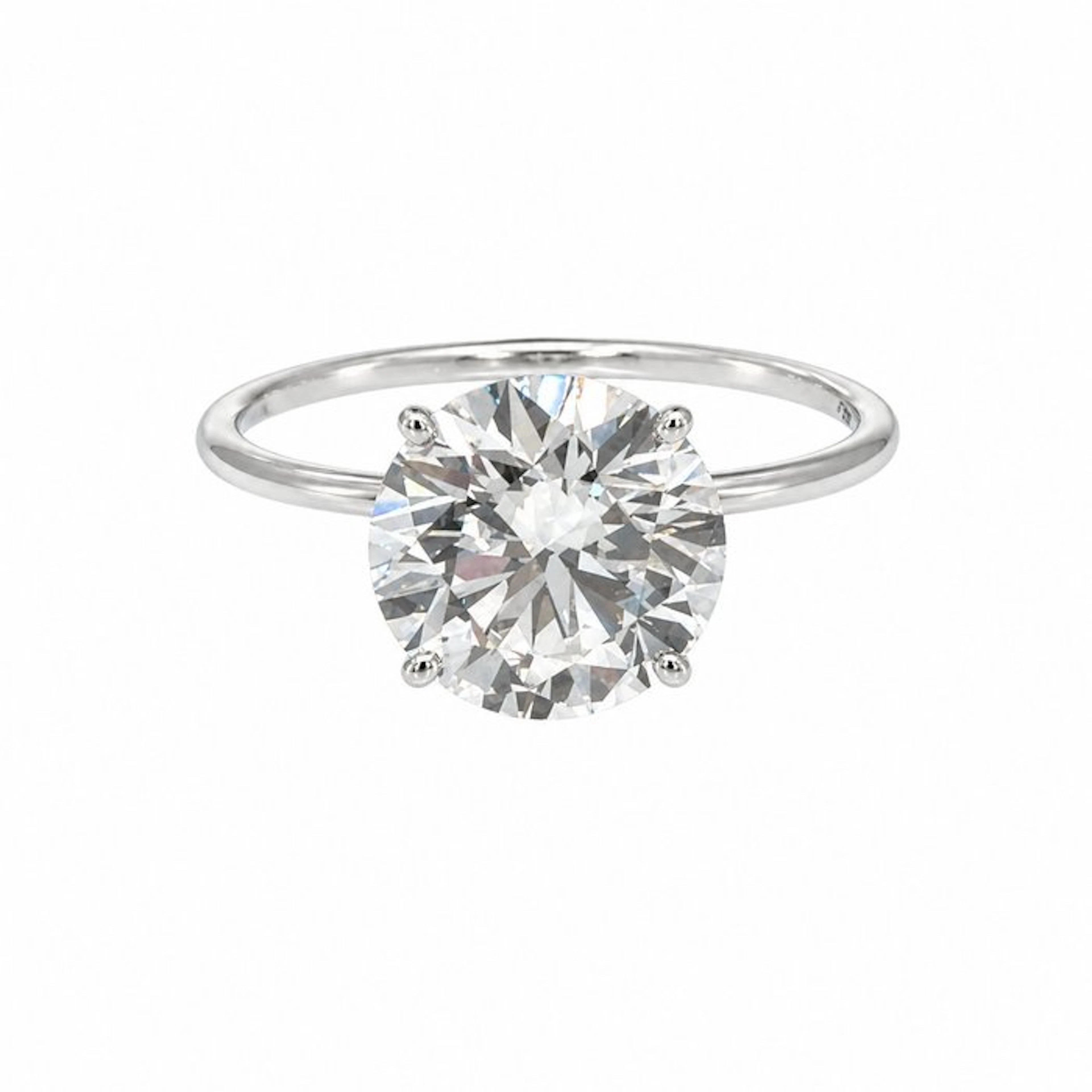 No reserve price - Ring - 14 kt. White gold - 5.04ct. tw. Diamond (Lab-grown)