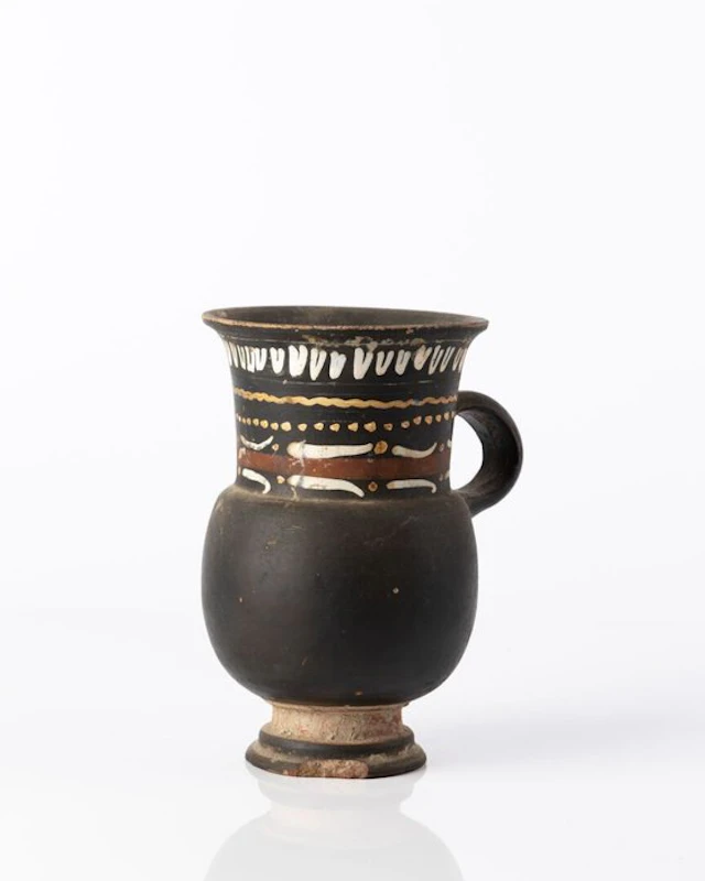 Ancient Greek, Magna Graecia Gnathian Ceramic Olpe With Spanish Import License