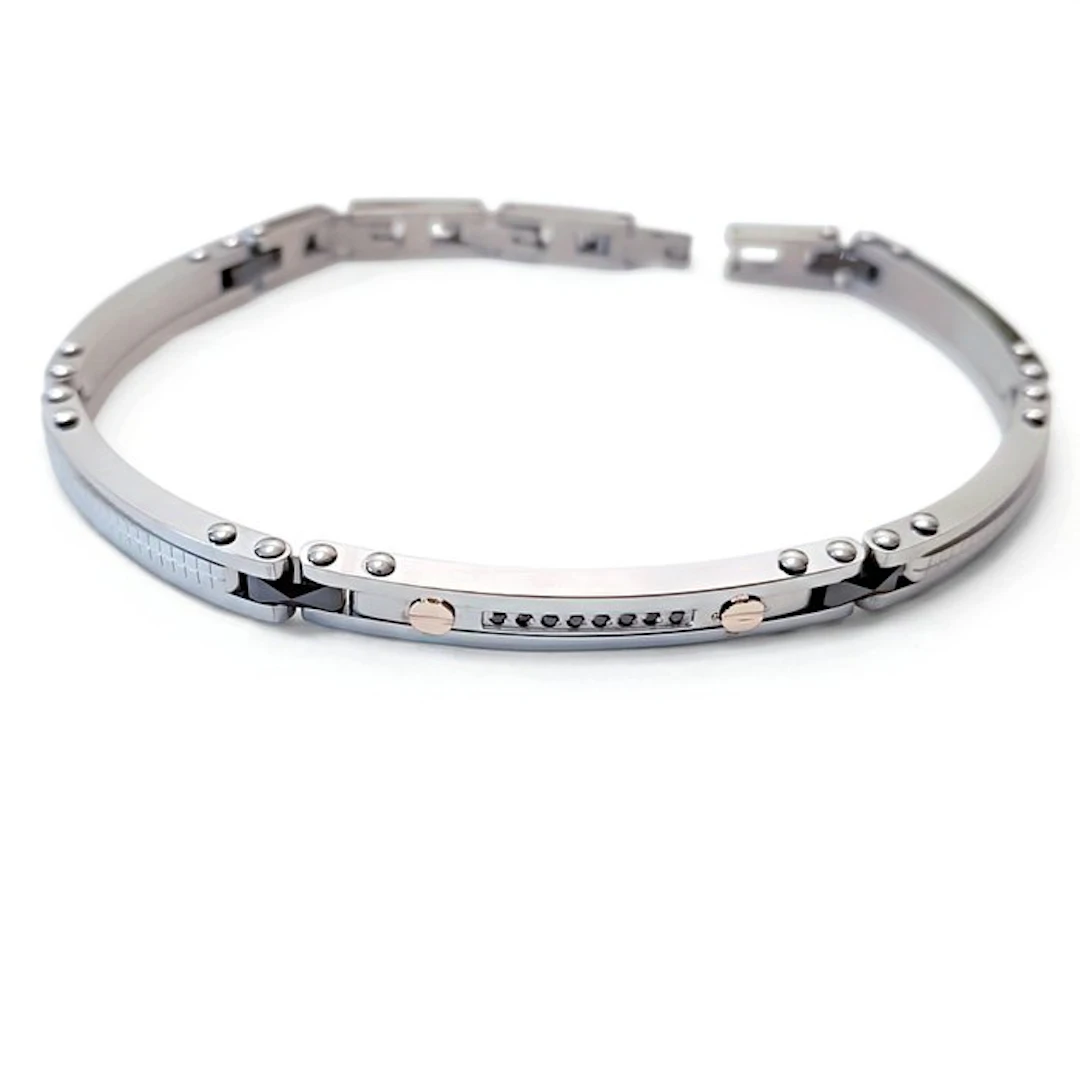 18 kt. - Steel, Rose gold, Hightech Ceramic - Bracelet - Artisanal