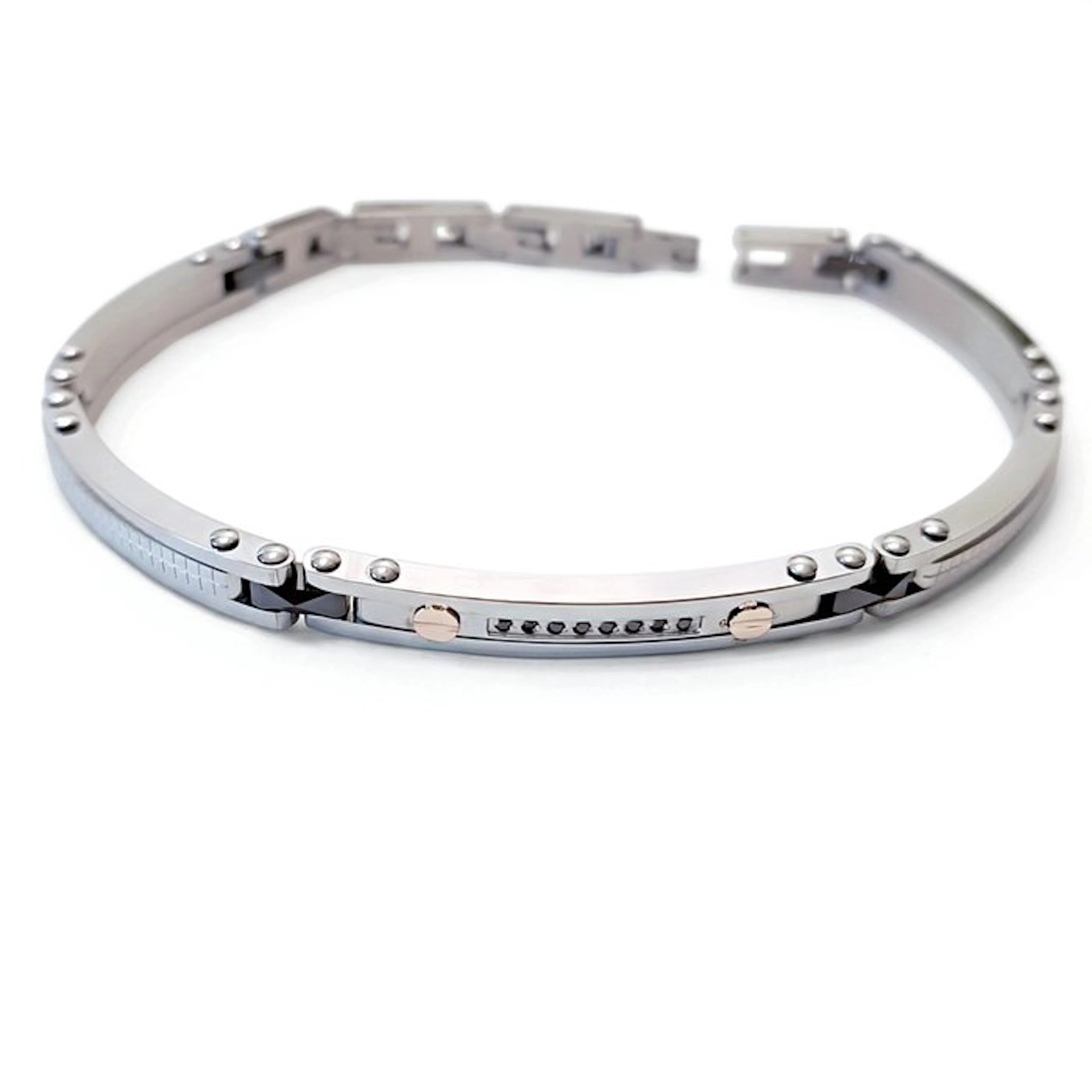 18 kt. - Steel, Rose gold, Hightech Ceramic - Bracelet - Artisanal