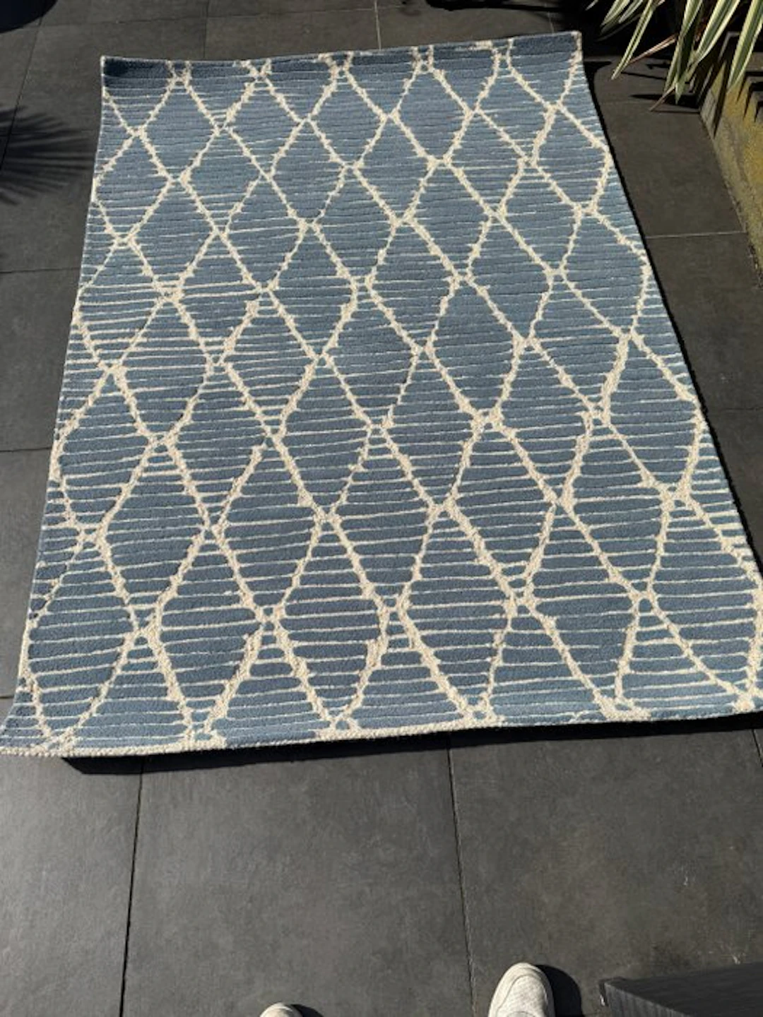 Brink en Campman - Triangle trellis coast blue - Rug - 230 cm - 160 cm
