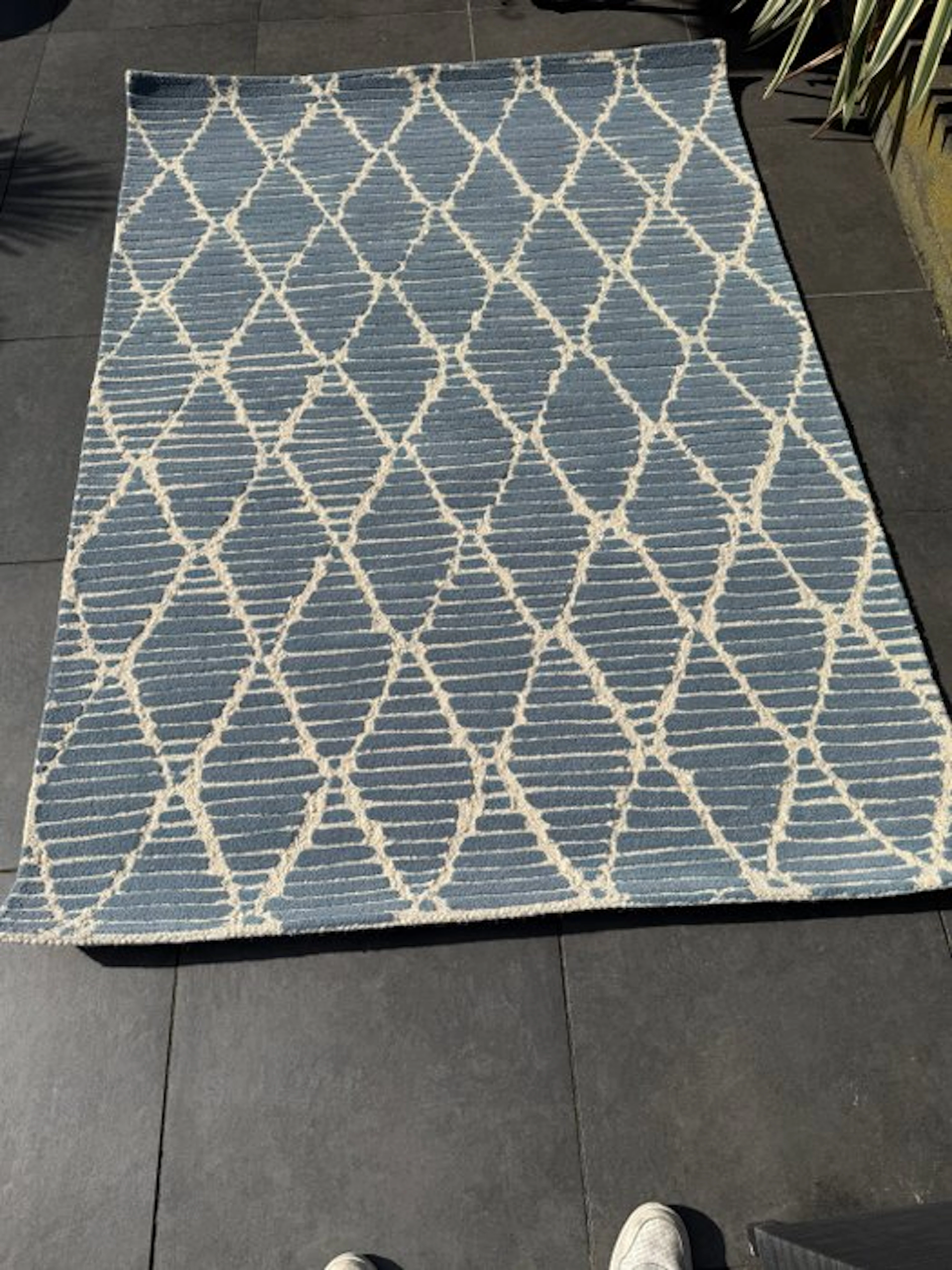Brink en Campman - Triangle trellis coast blue - Rug - 230 cm - 160 cm