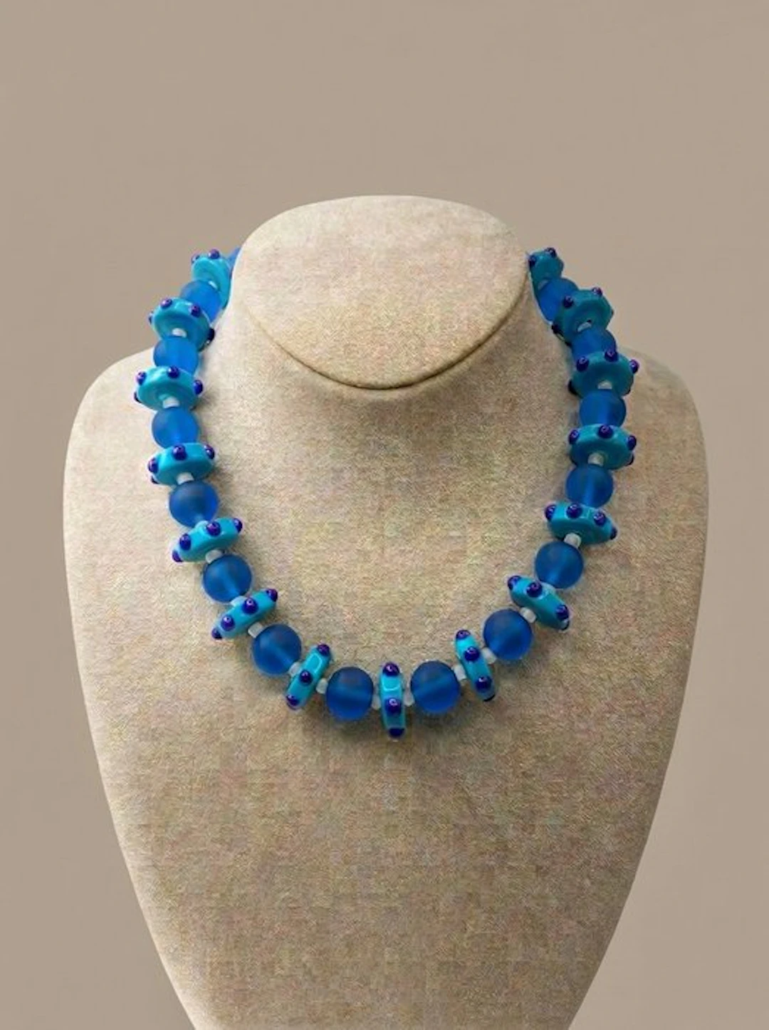 Murano glass - Necklace - Blue Murano Glass