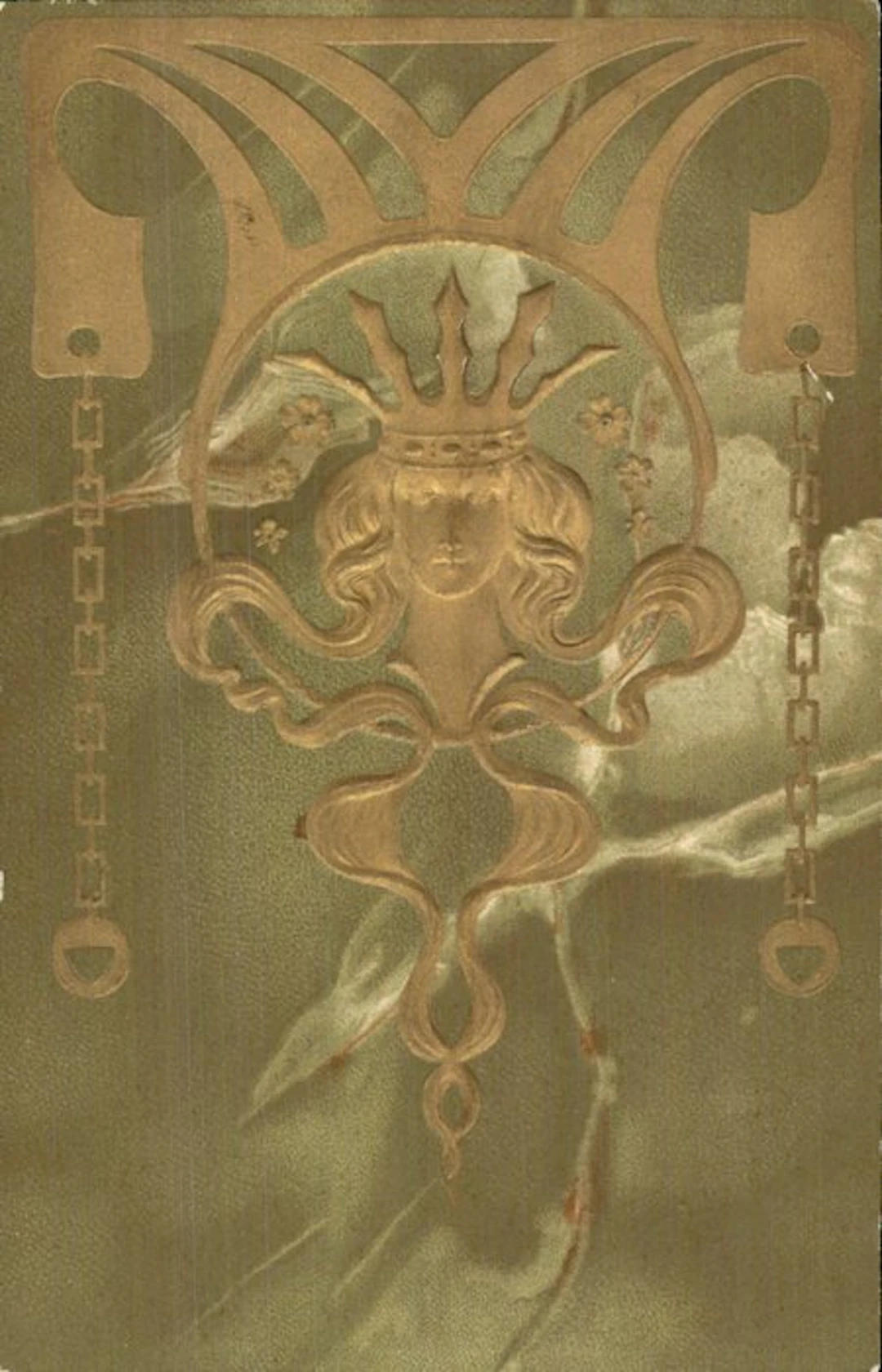 Art nouveau - Raphael Kirchner - unsigned - gold - - Postcard (4) - 1900-1905