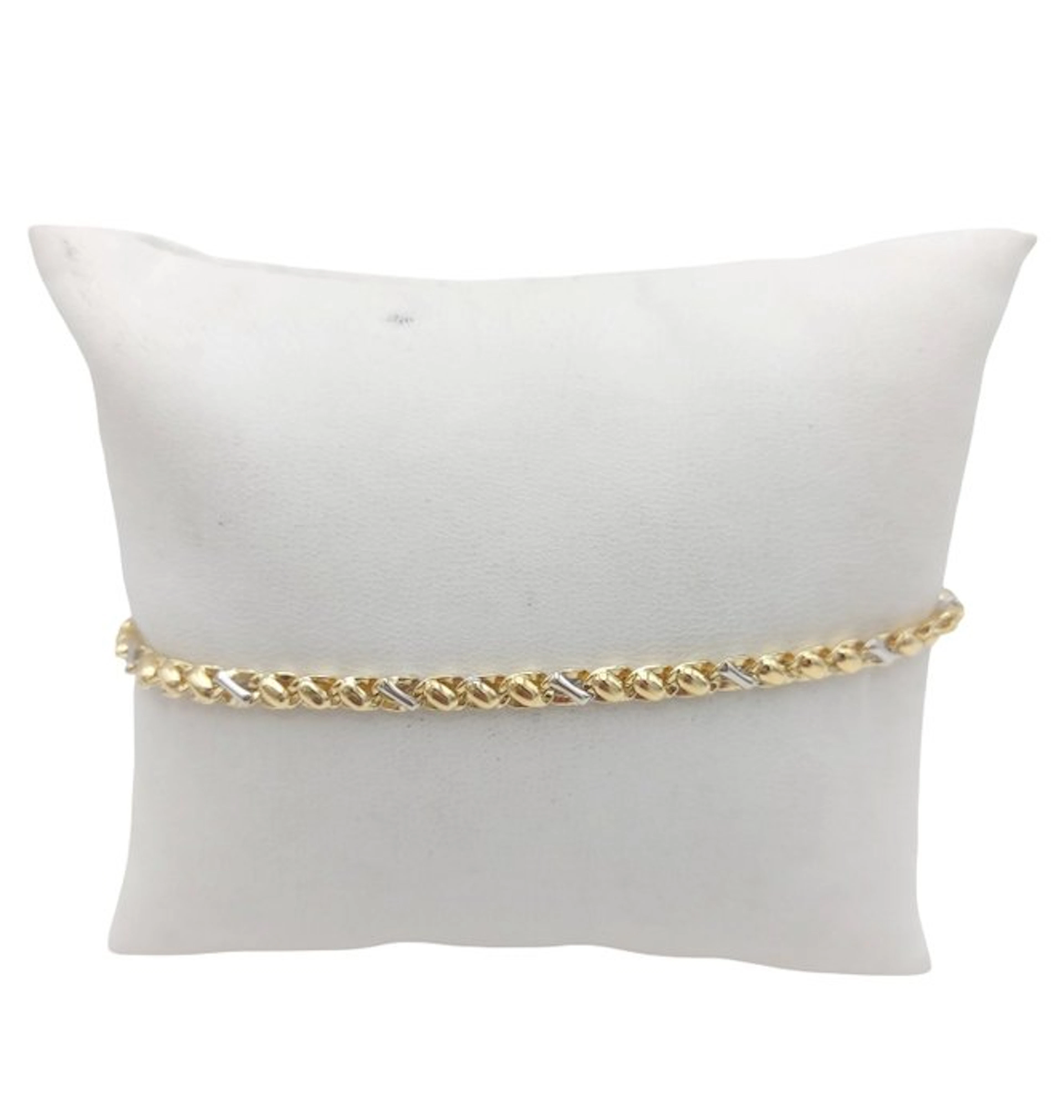 Bracelet - 18 kt. Yellow gold, White gold - 0.01ct. tw. Diamond (Natural)