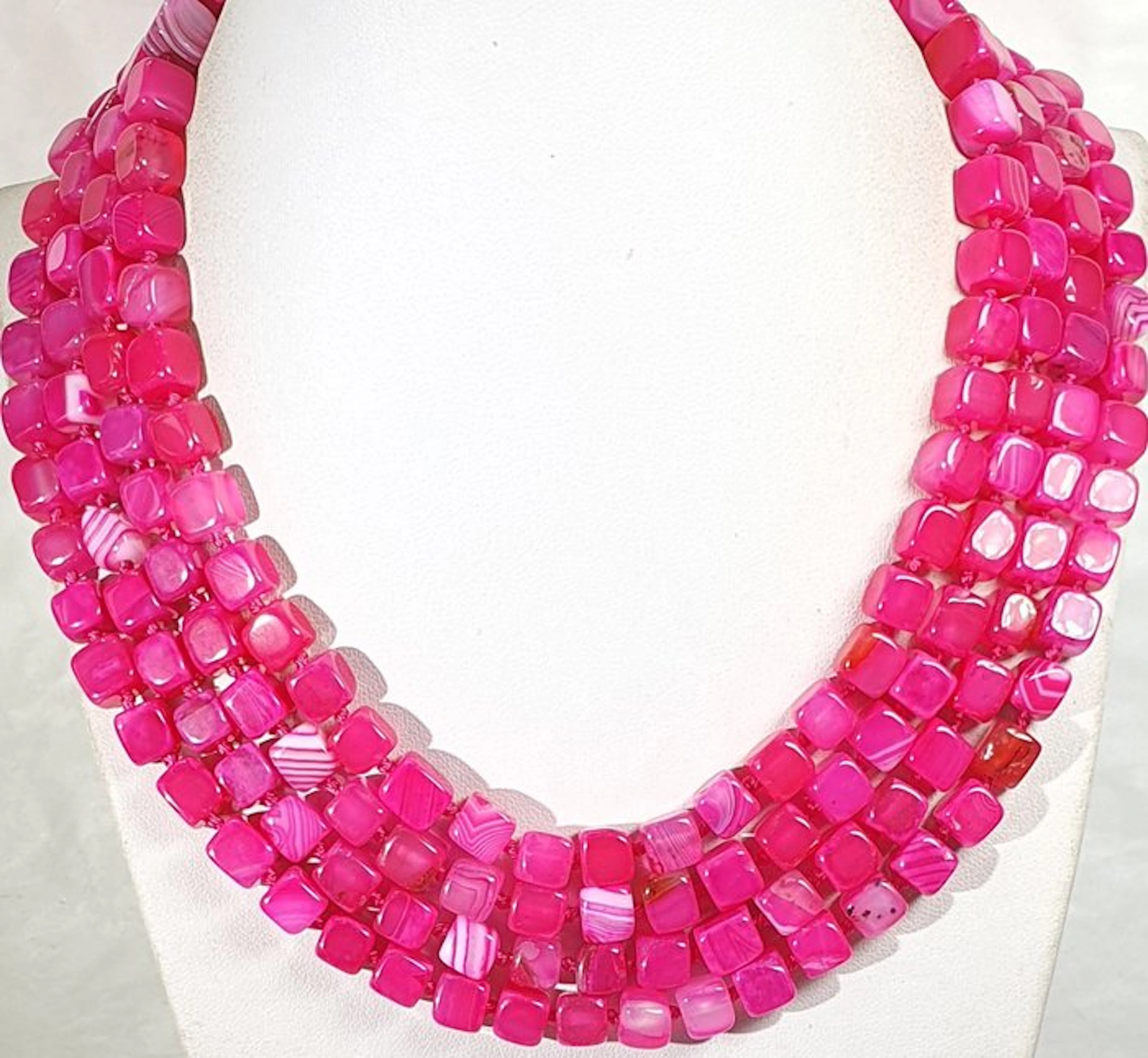 Brazilian Rose Agate - VERY LONG - Symbol of Couple's...