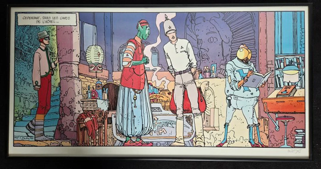 Moebius (Jean Giraud) - Lithograph - Cependant, Dans Les Caves De l'Hotel