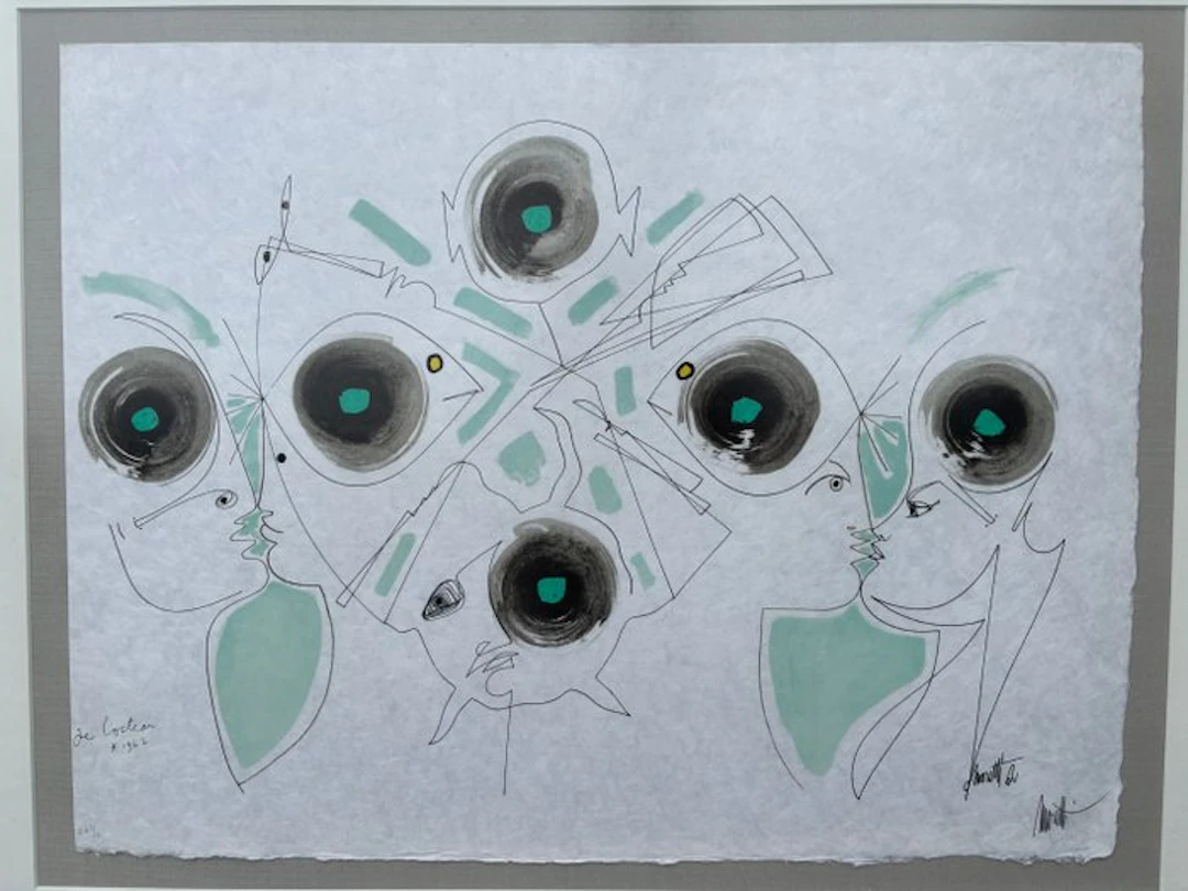 Jean Cocteau (1889-1963) en Raymond Moretti (1931-2005) - Visages et Poissons