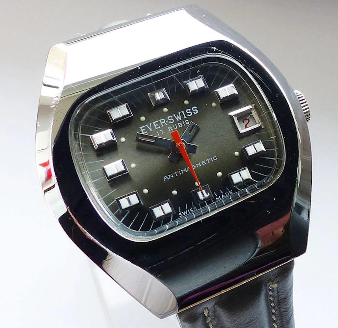 Ever-Swiss - Classic Space-Age Calendar 17Rubis - No...